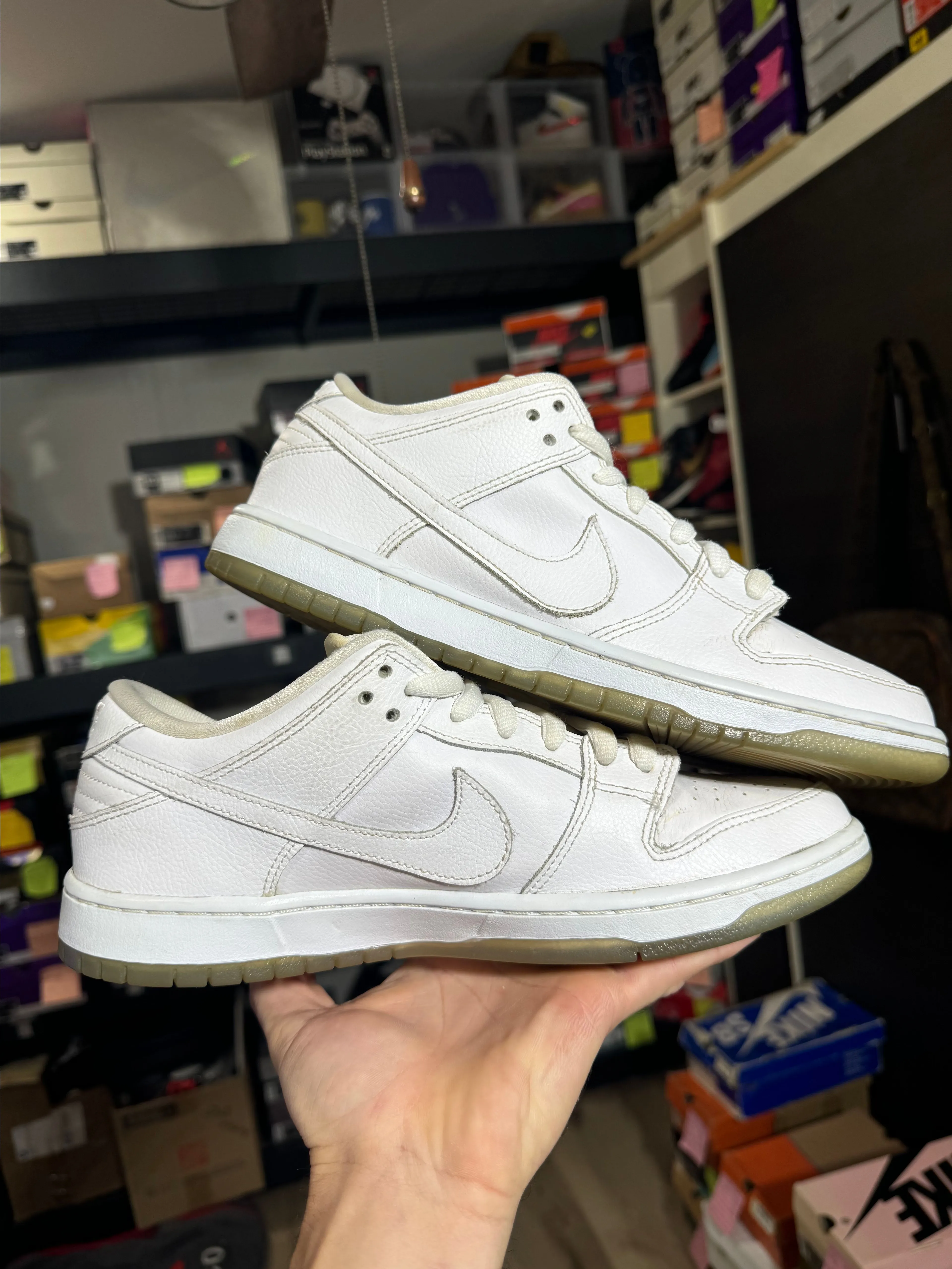 nike sb dunk white ice
