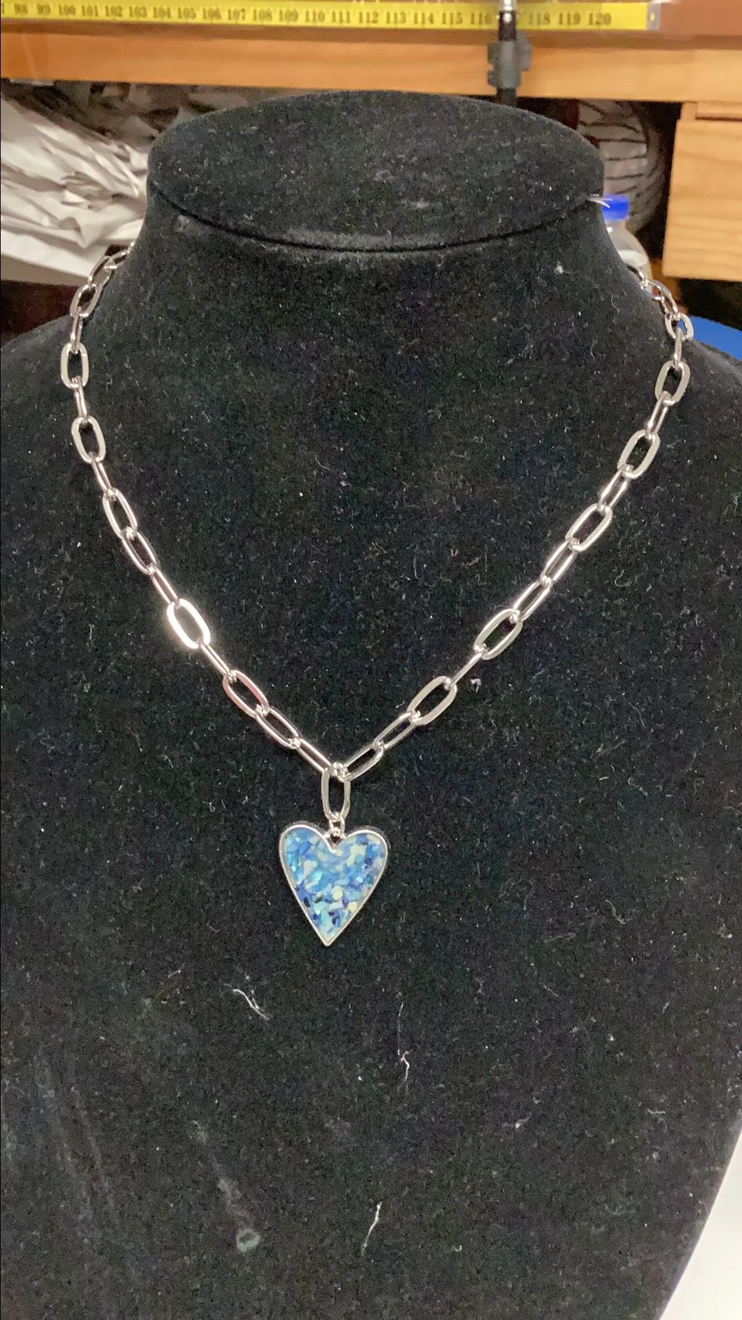 Product image for Paparazzi Silver Heart Earring and Necklace Set