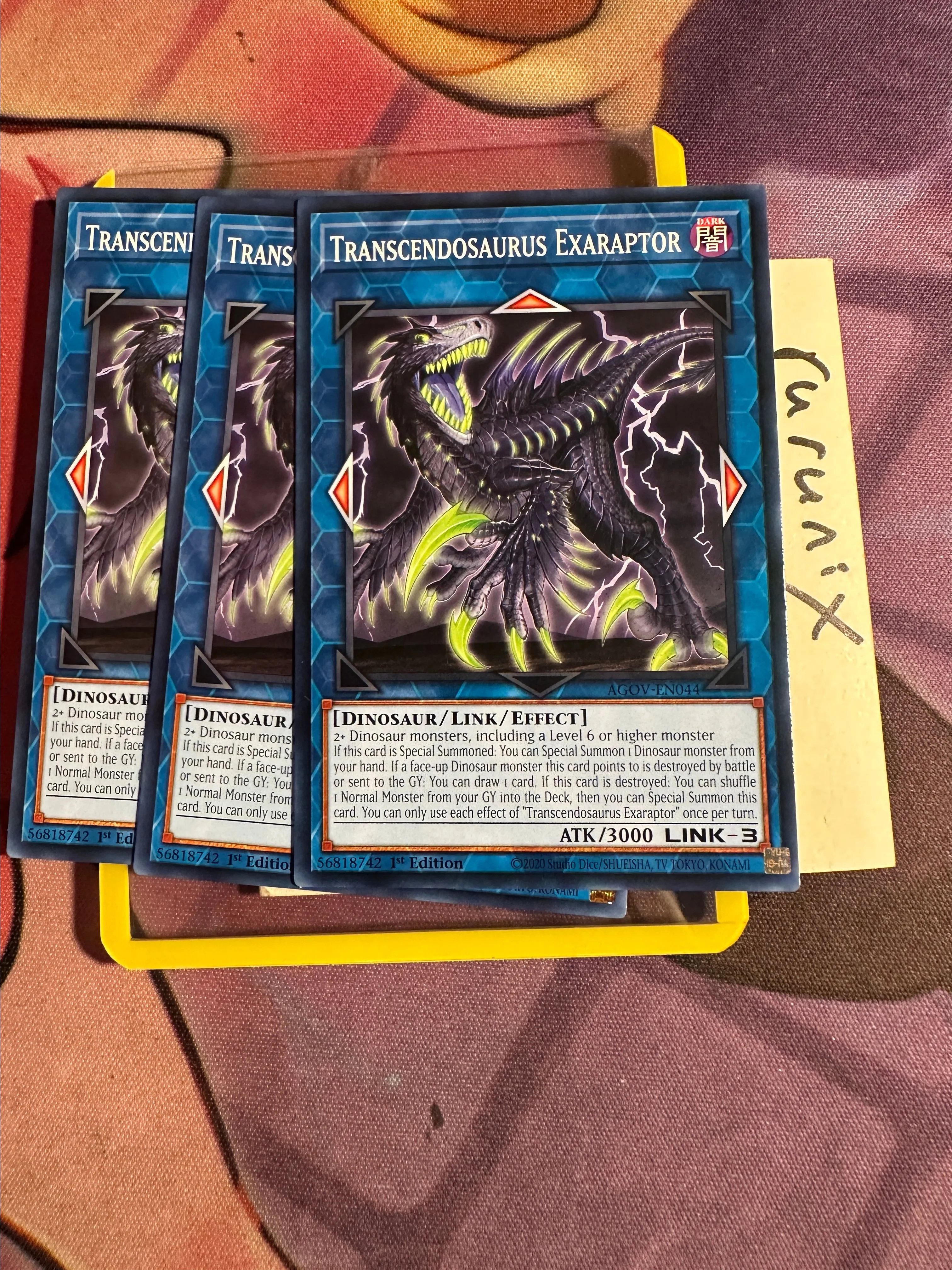 3x Yugioh Transcendosaurus Exaraptor AGOV-EN044 - Age of Overlord (AGOV)   Whatnot: Shop, Sell, Connect