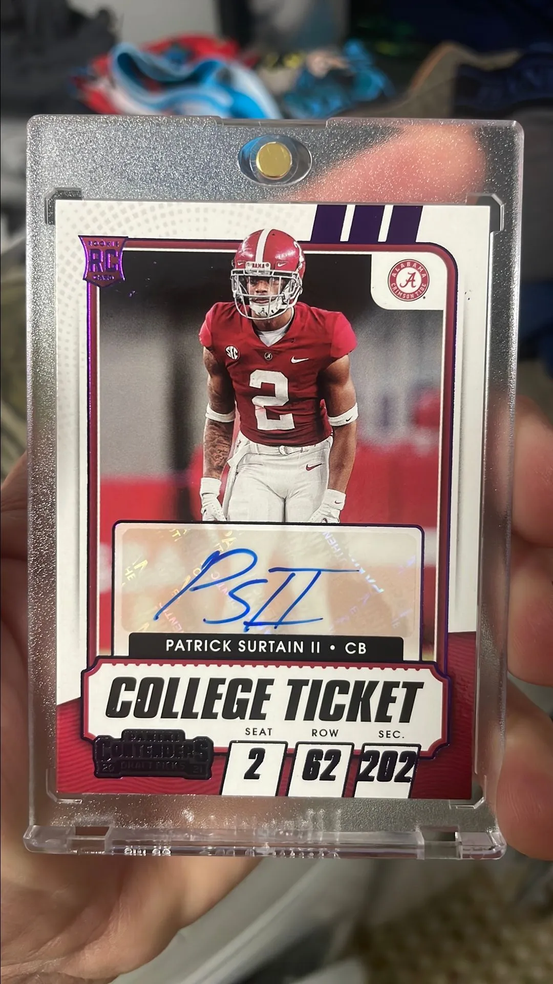 Product image for 2021 Contenders Draft Picks Patrick Surtain ll Autograph pink parallel RC