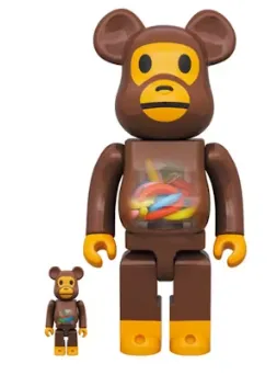Product image for Collectible - Bearbrick x Bape Baby Milo and Banana 100% & 400% Set Multi MT