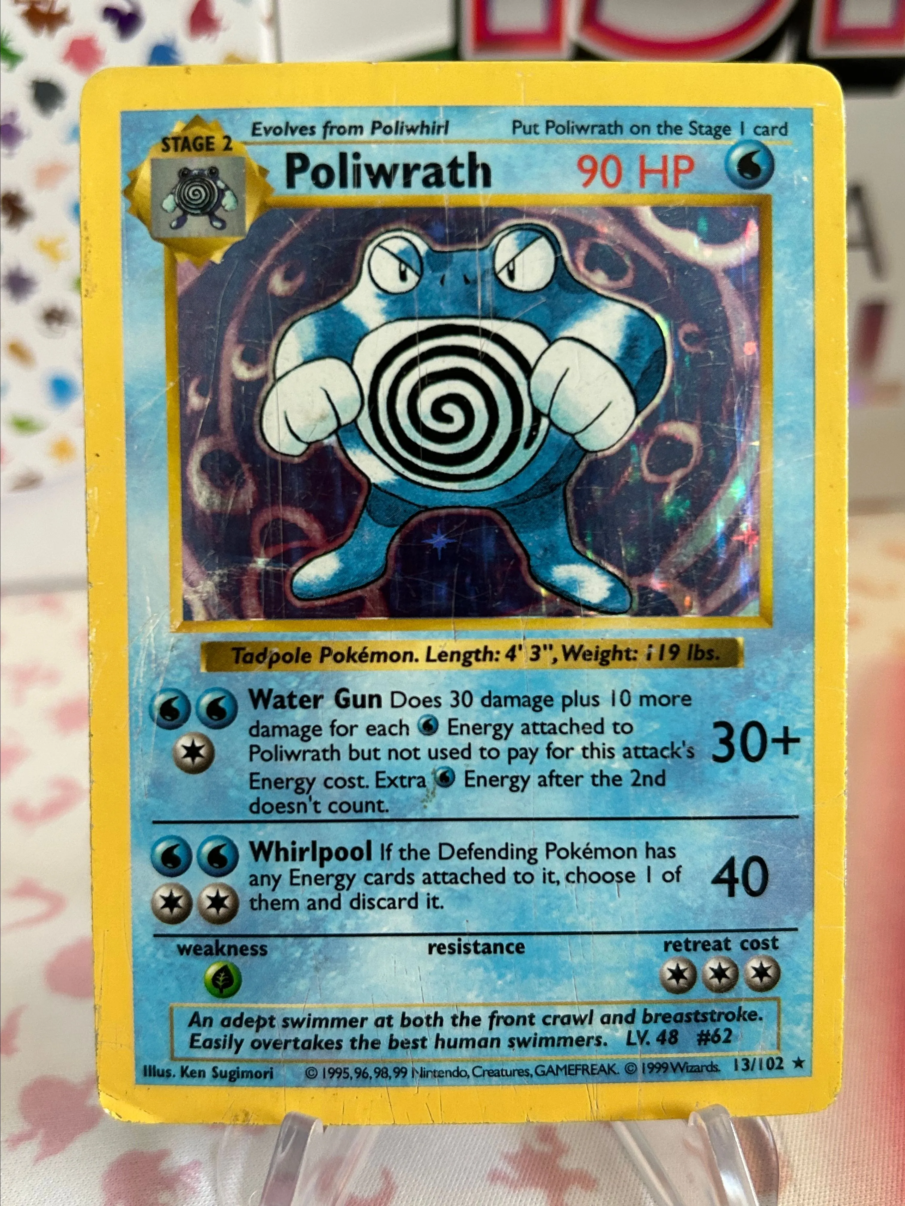 Product image for 1999 Pokemon Poliwrath Holo - Base Set (Shadowless) 13/102