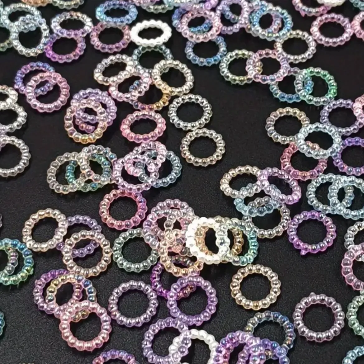 Product image for CRAFTS: 100pcs Acrylic AB Spacer Beads 10mm - ASSORTED