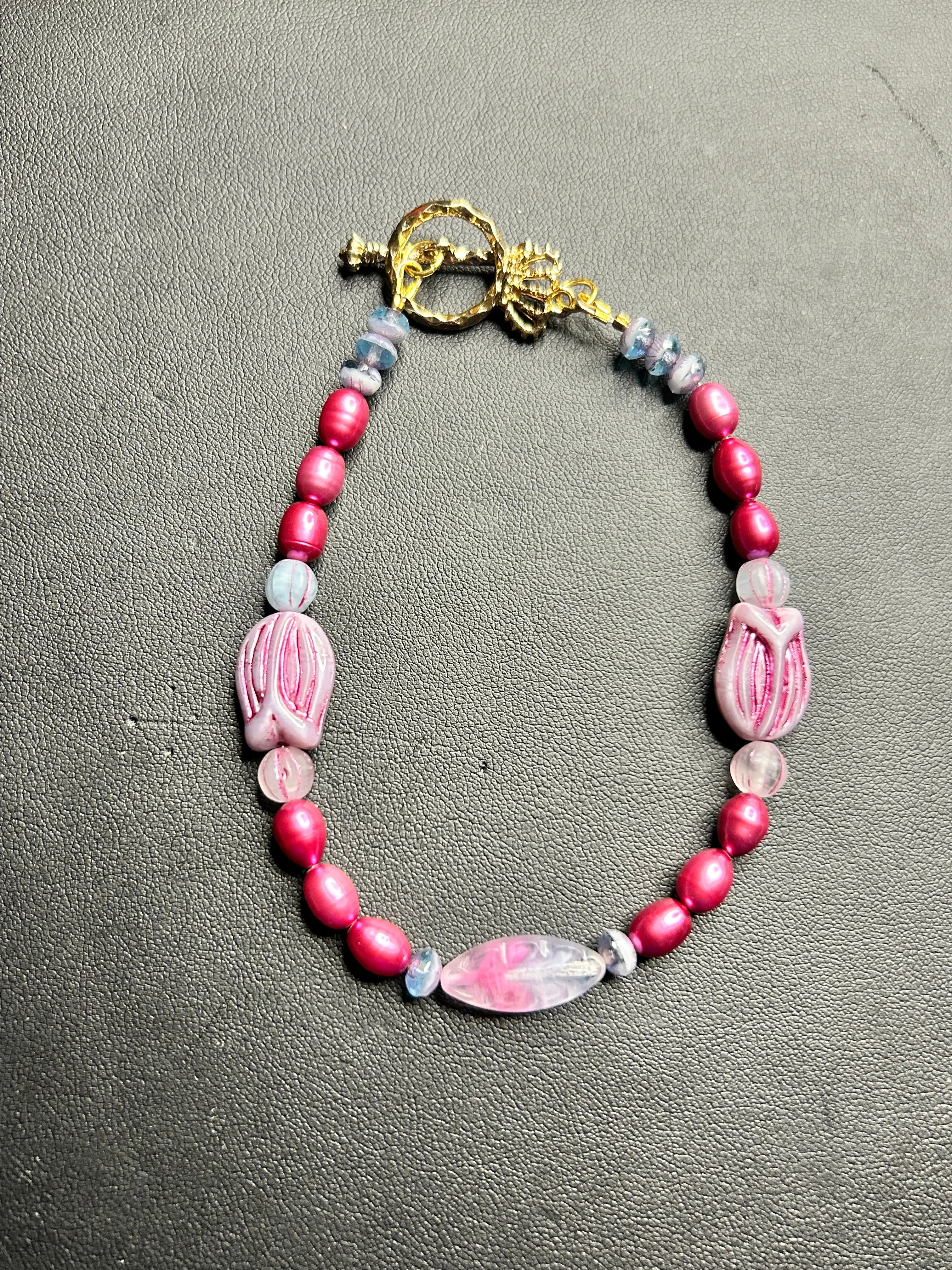 Product image for Fuschia Fresh Water Pearls and Czech