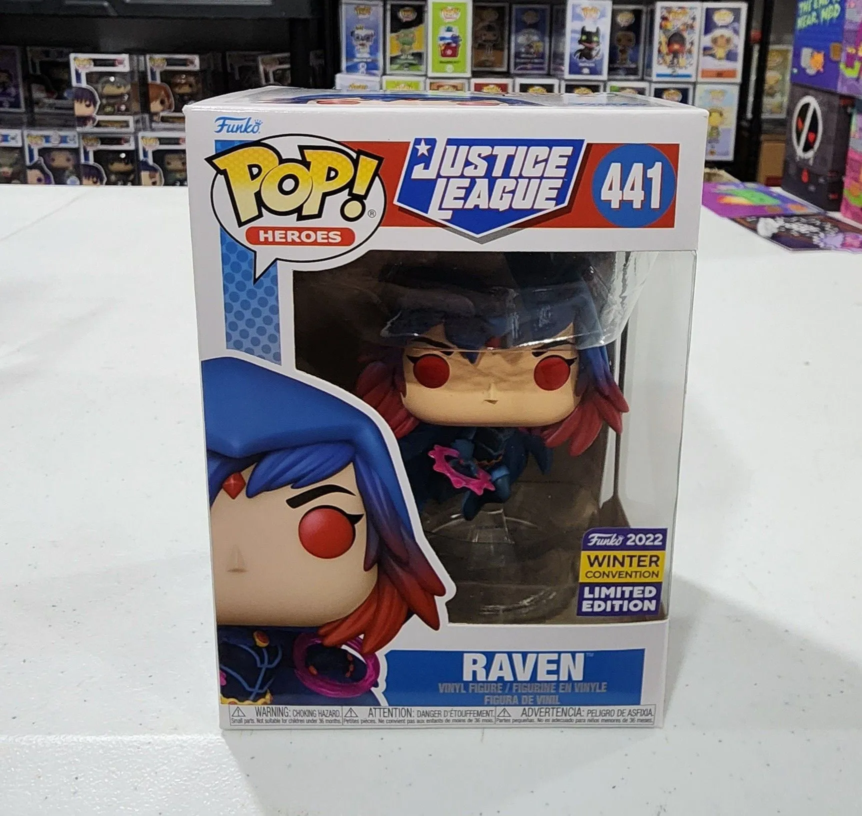 Product image for Funko Pop DC Justice League Raven 2022 Winter Convention Limited Edition # 441
