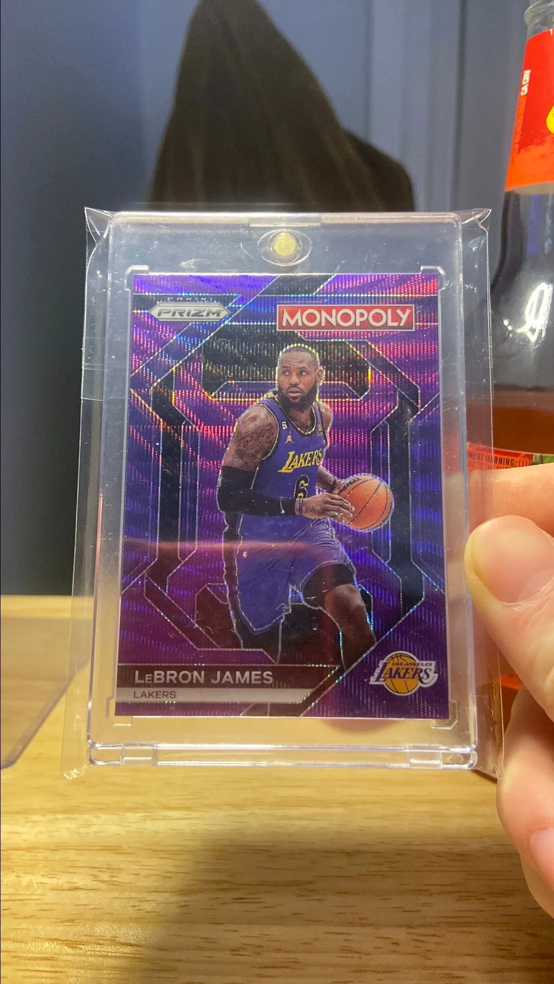 Product image for Lebron James Purple Wave Monopoly Prizm Colormatch