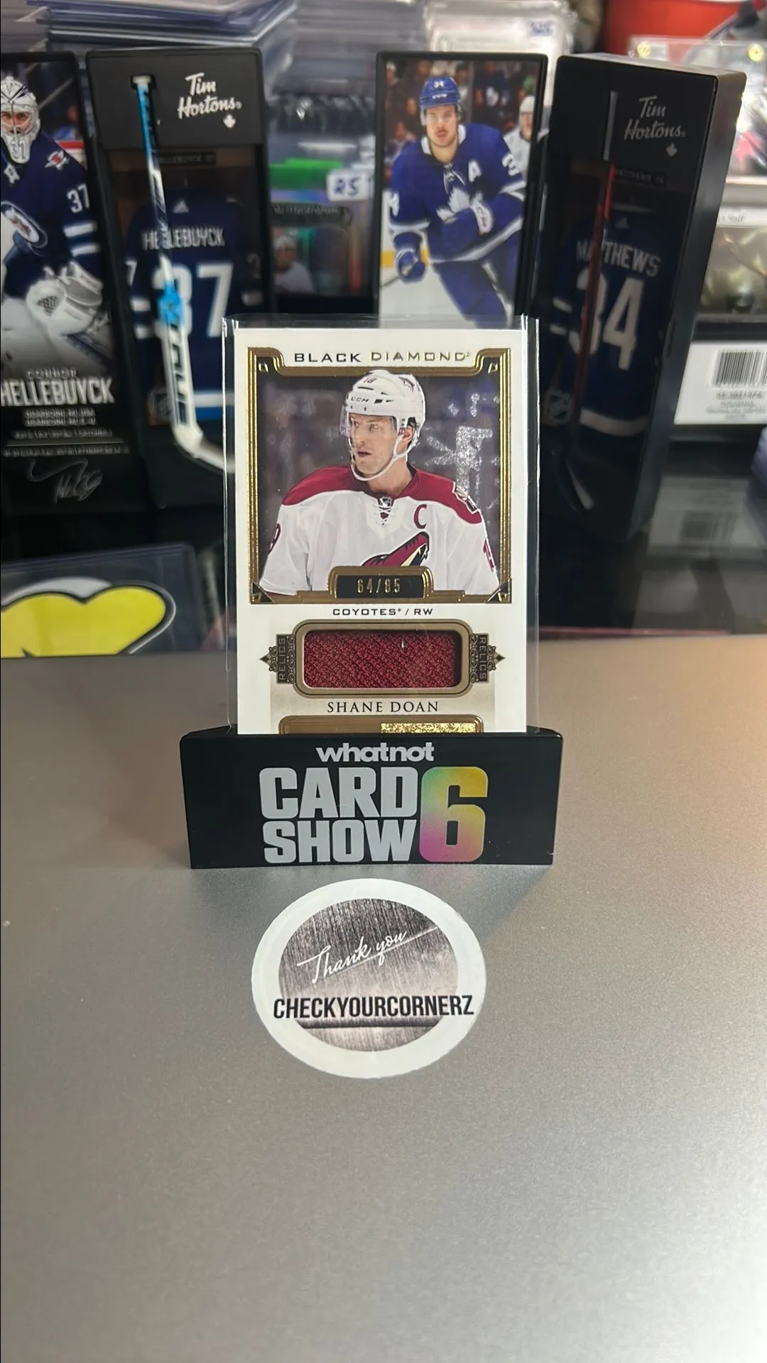 Product image for SHANE DOAN /65 COYOTES RED JERSEY RELICS PHOENIX BLACK DIAMOND