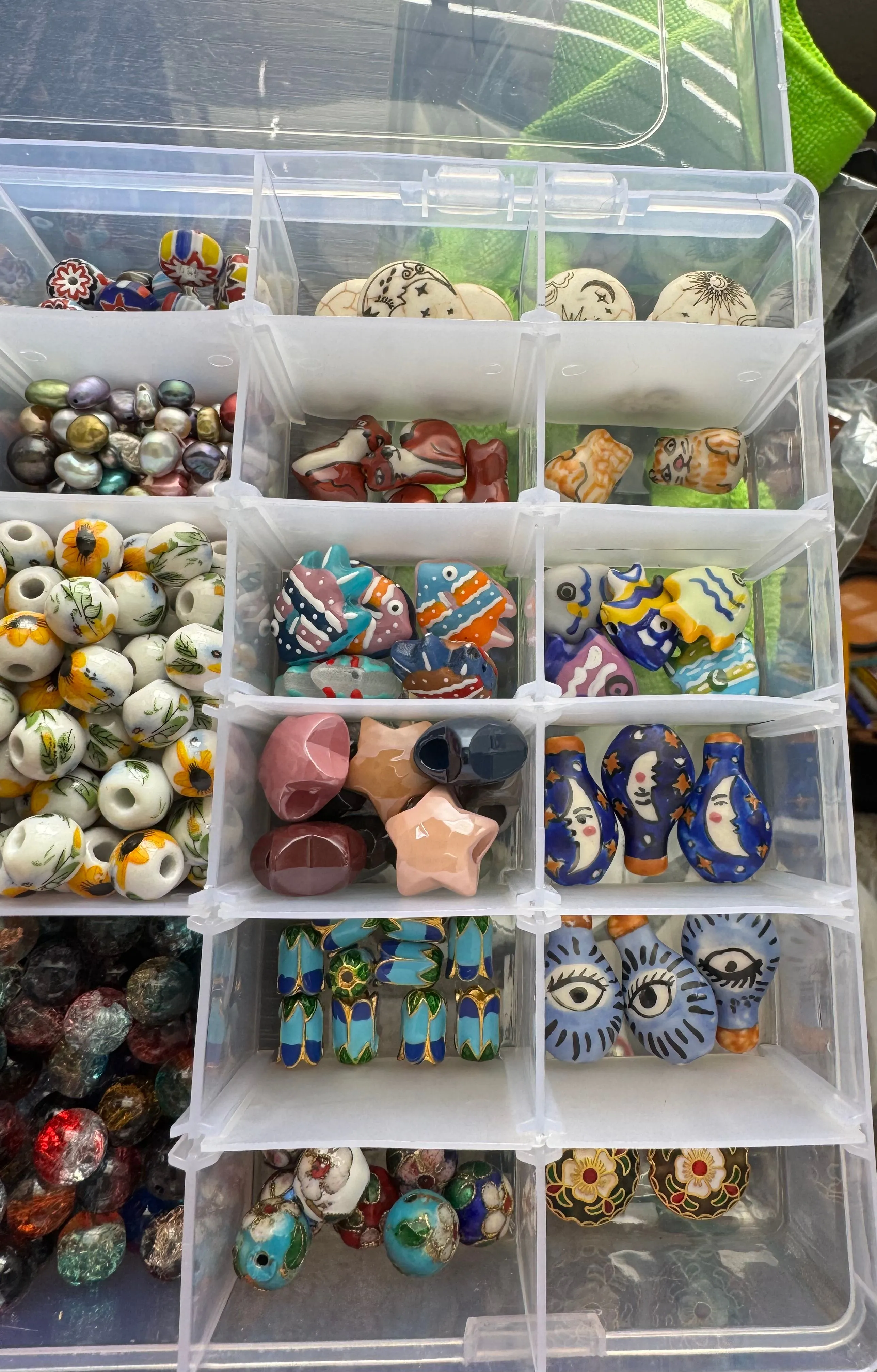Product image for $1 each beads! Glass, Resin, Enamel