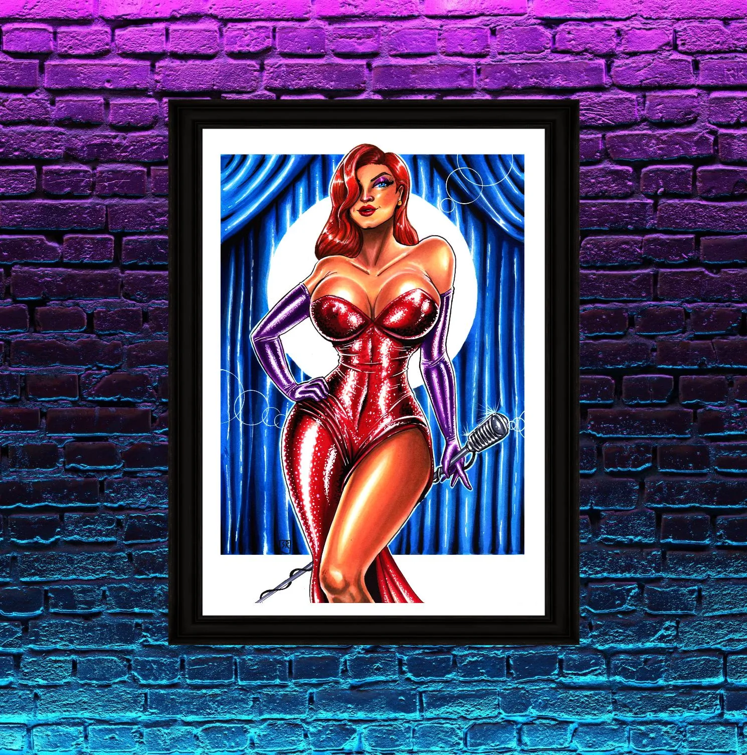 Product image for Jessica Rabbit A4 Poster - Art by Sam Rogers - Limited Edition Pin-up Print 