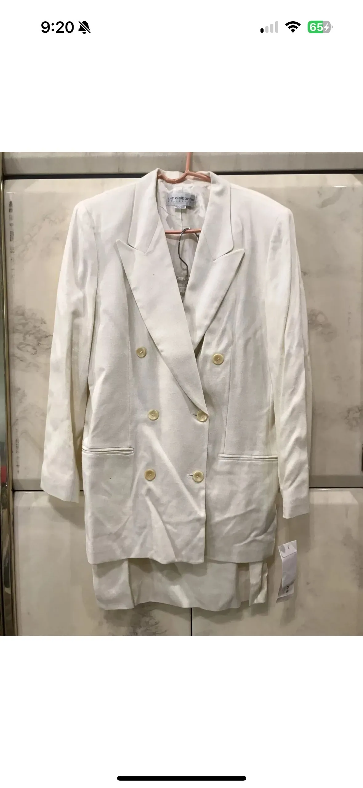 Product image for Liz Claiborne NWT White Long Blazer Size 10