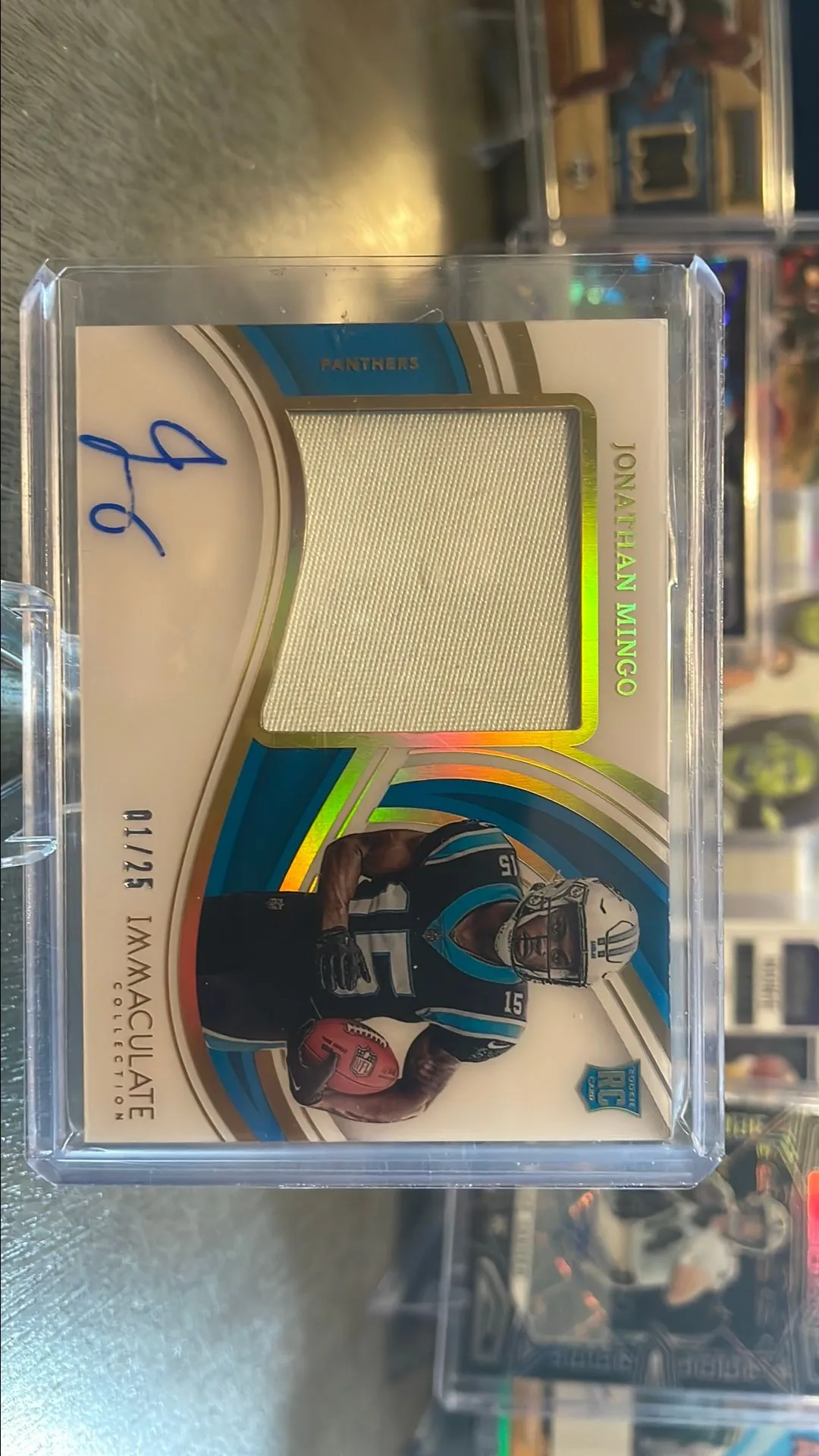 Product image for Jonathan Mingo 2023 Immaculate Collection RPA Rookie Auto/Patch 1/25 #PP-JMI
