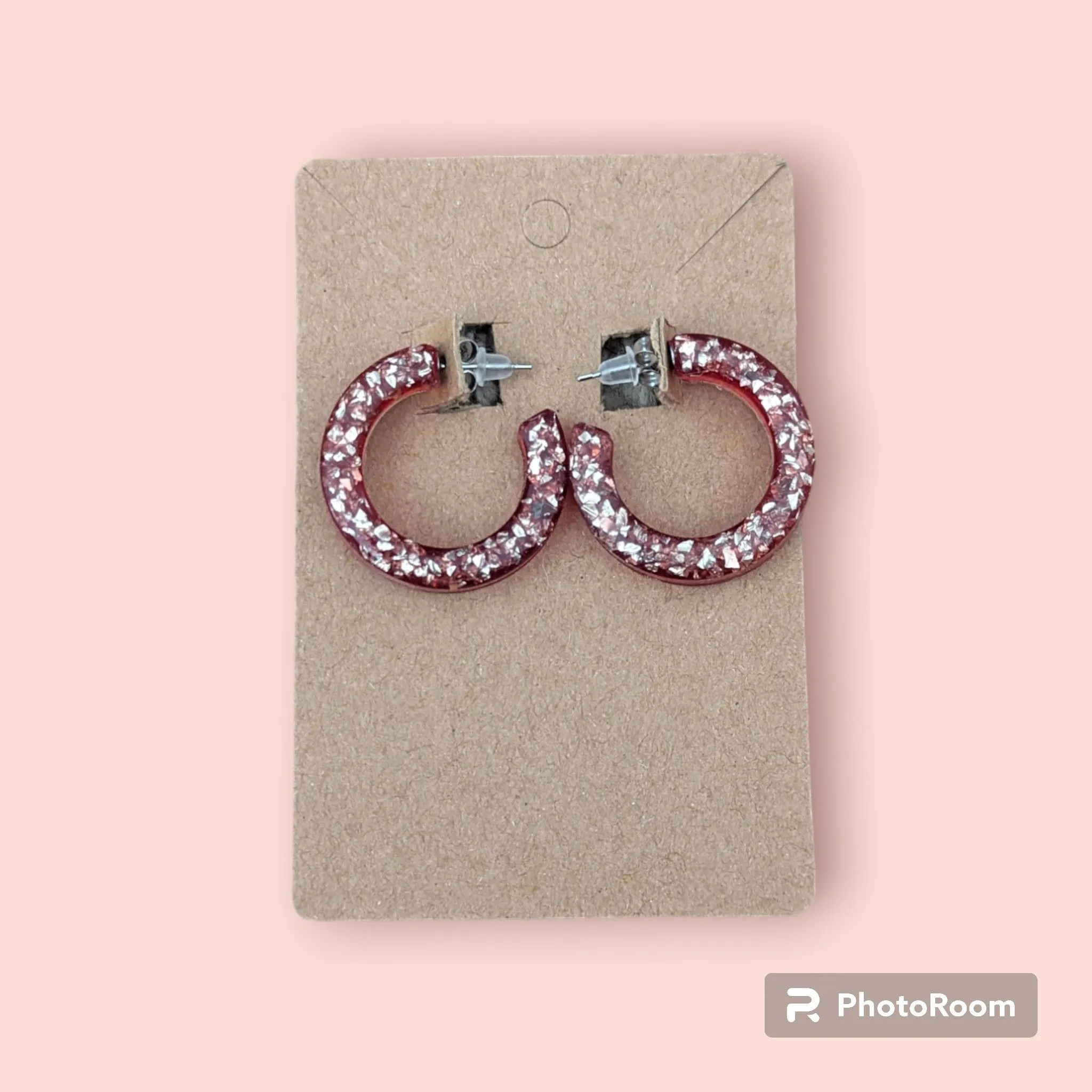 Product image for red hoop earrings 16
