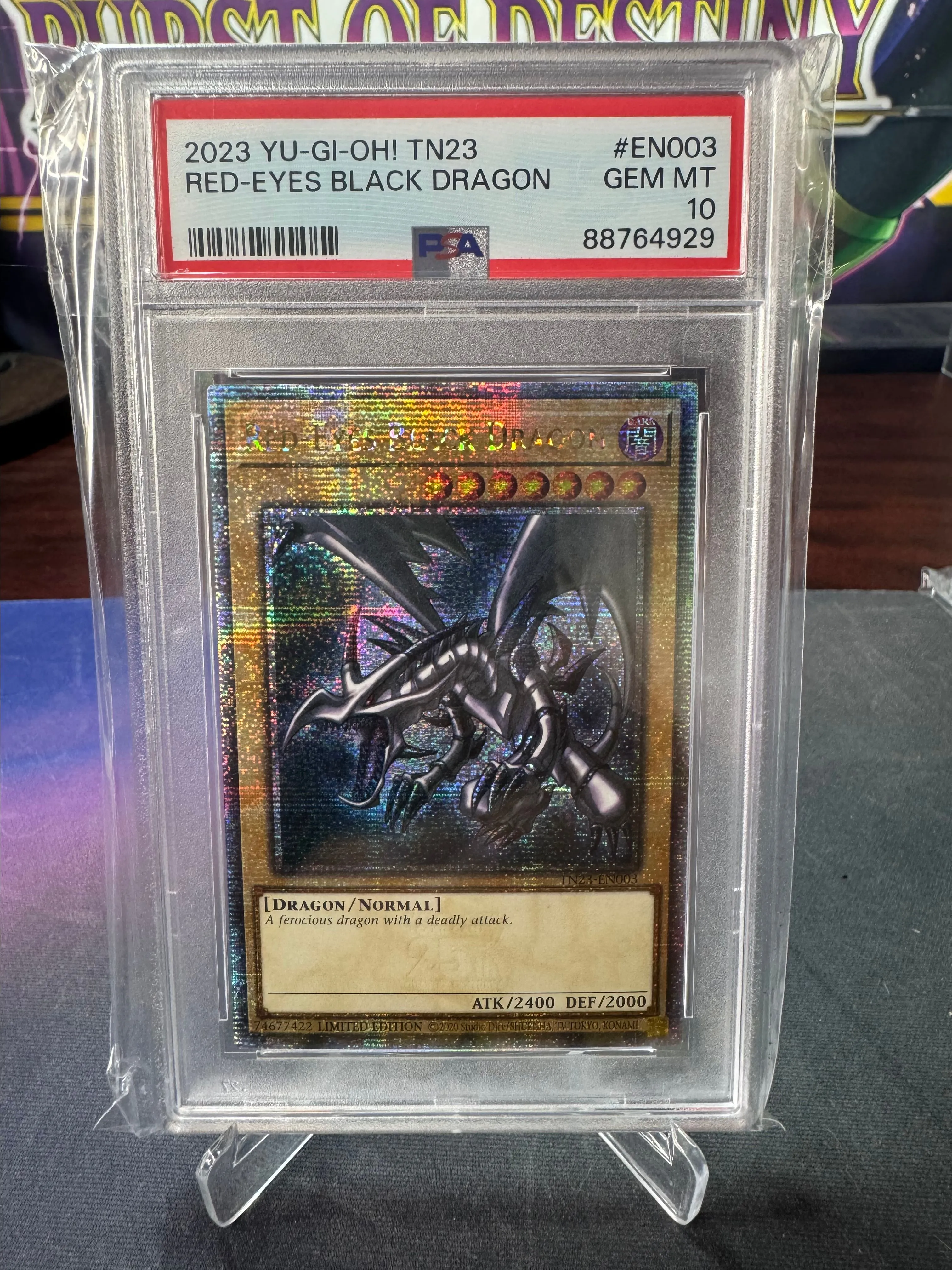 Product image for Red eyes black dragon QCR TN23 PSA 10