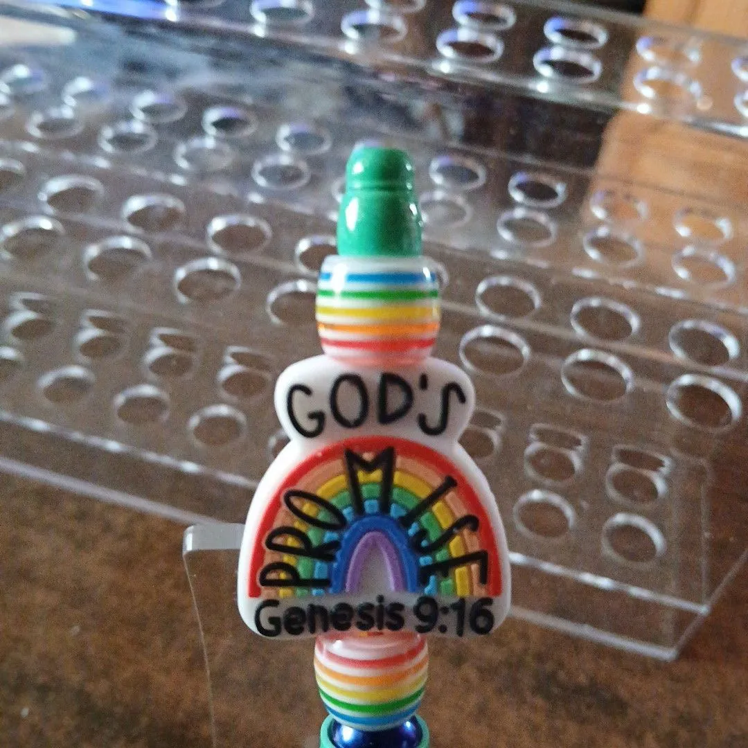 Product image for Rainbow Beadable Pen with gods promise #160