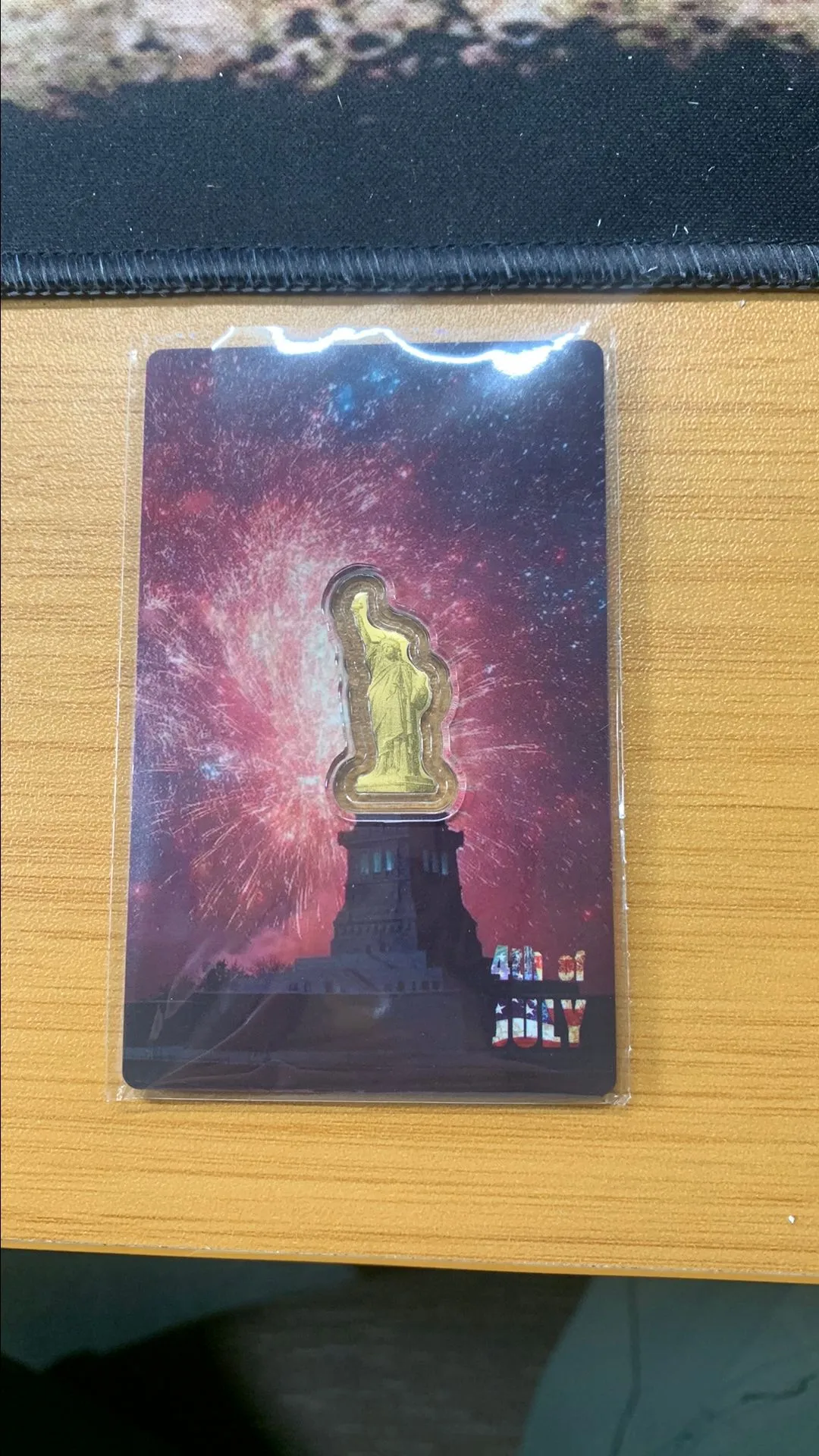 Product image for .9999 GOLD 4TH OF JULY 1/1000 TROY OZ. STATUE OF LIBERTY