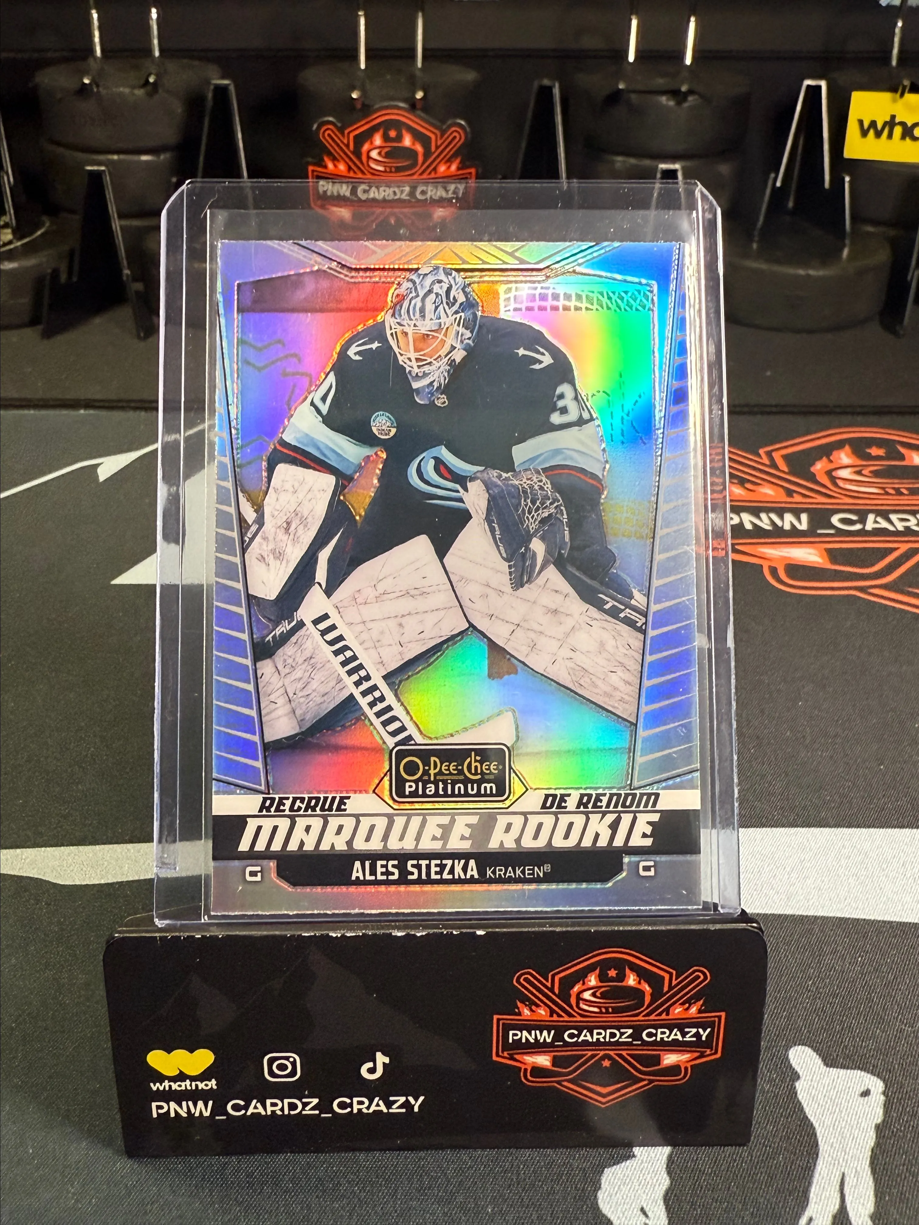Product image for Ales Stezka 2024-25 UD O-Pee-Chee Platinum Marquee Rookie Rainbow #298