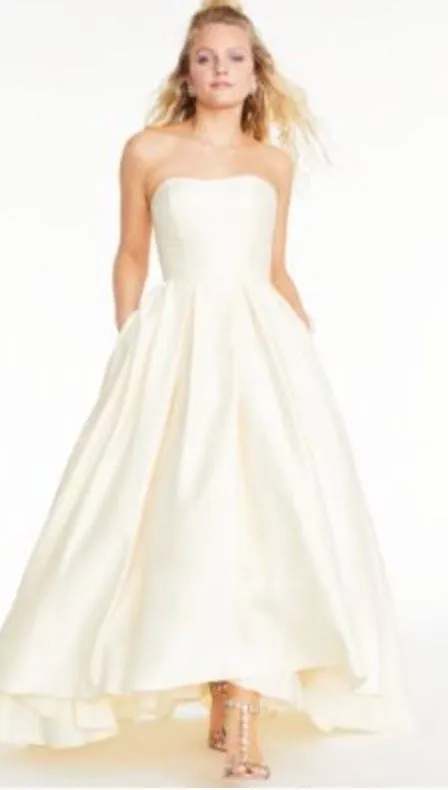 Product image for Betsy Adam Petite Strapless High Low Gown 4P