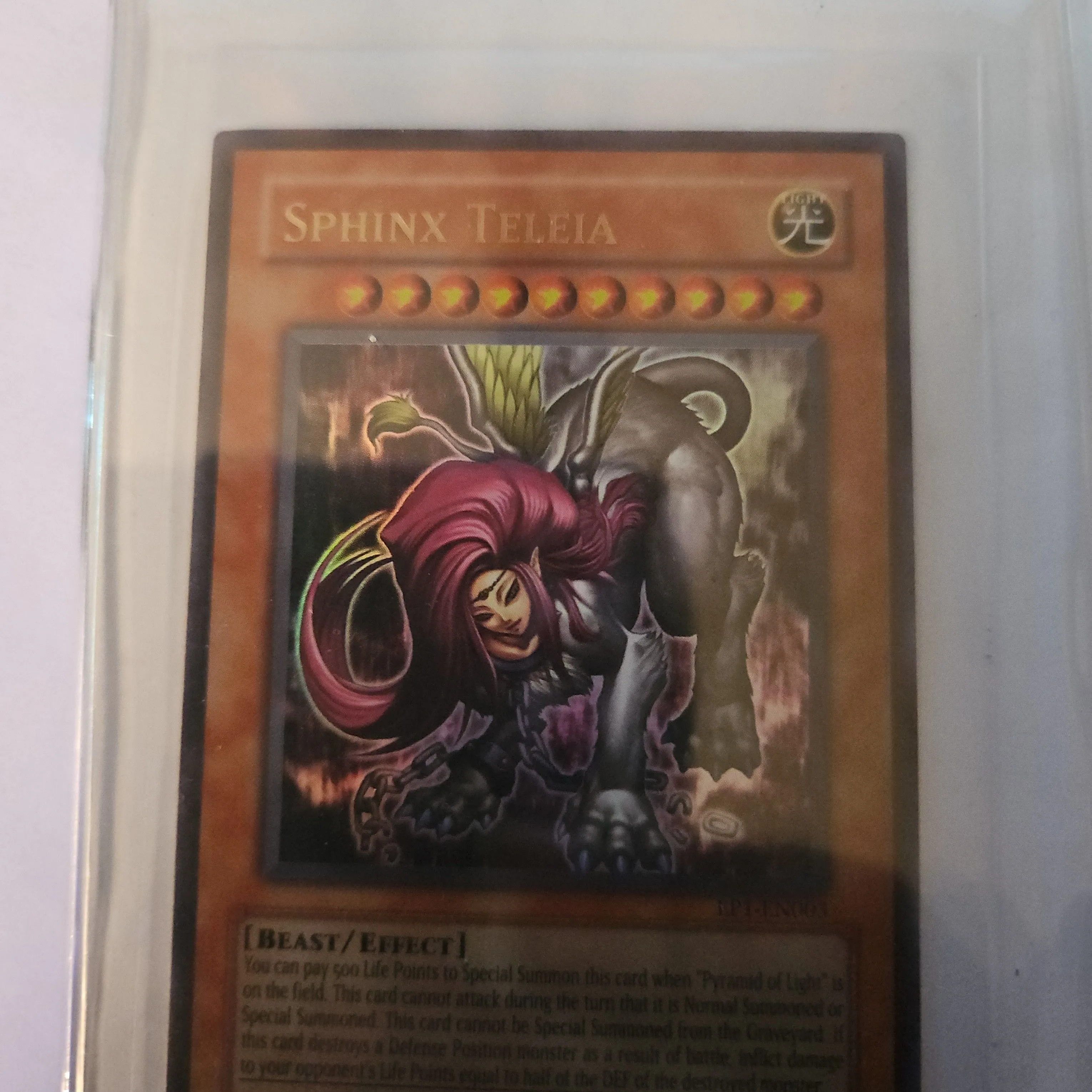 sphinx teleia yugioh card Yu-Gi-Oh Teleia-Light Ultra Rare 2004 Upper Deck Sphinx Teleia EP1-EN003  Whatnot: