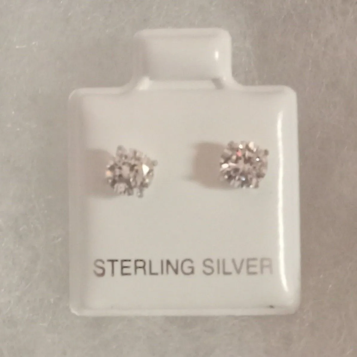 Product image for 925 sterling silver crystal stud earrings