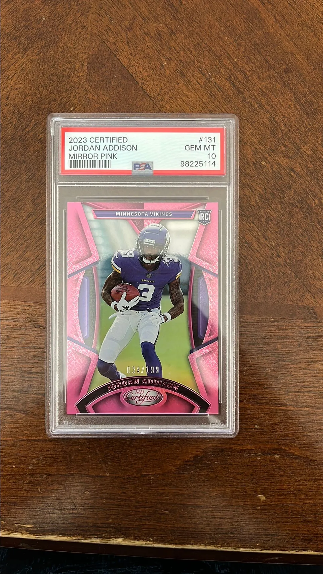 Product image for 2023 Certified Jordan Addison Pink 39/199