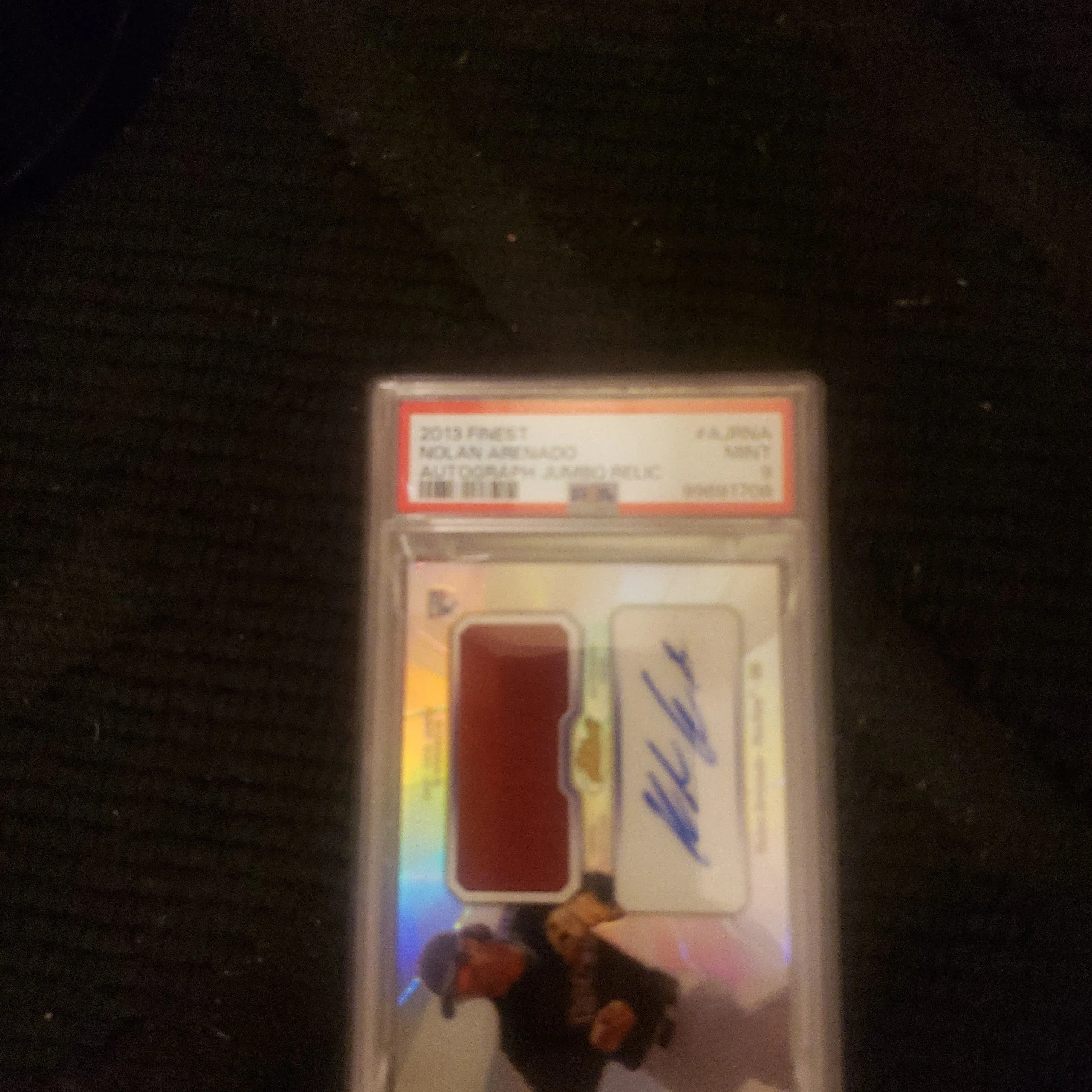 Product image for 2013 Finest Autograph Jumbo Relic Nolan Arenado AJRNA Autograph Jumbo Relic PSA MINT 9