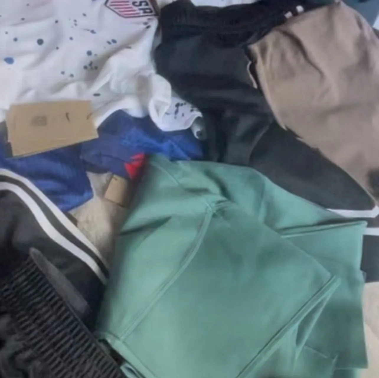Product image for Brand New Nike. Leggings, sports bra, shirts, etc. item shown on screen