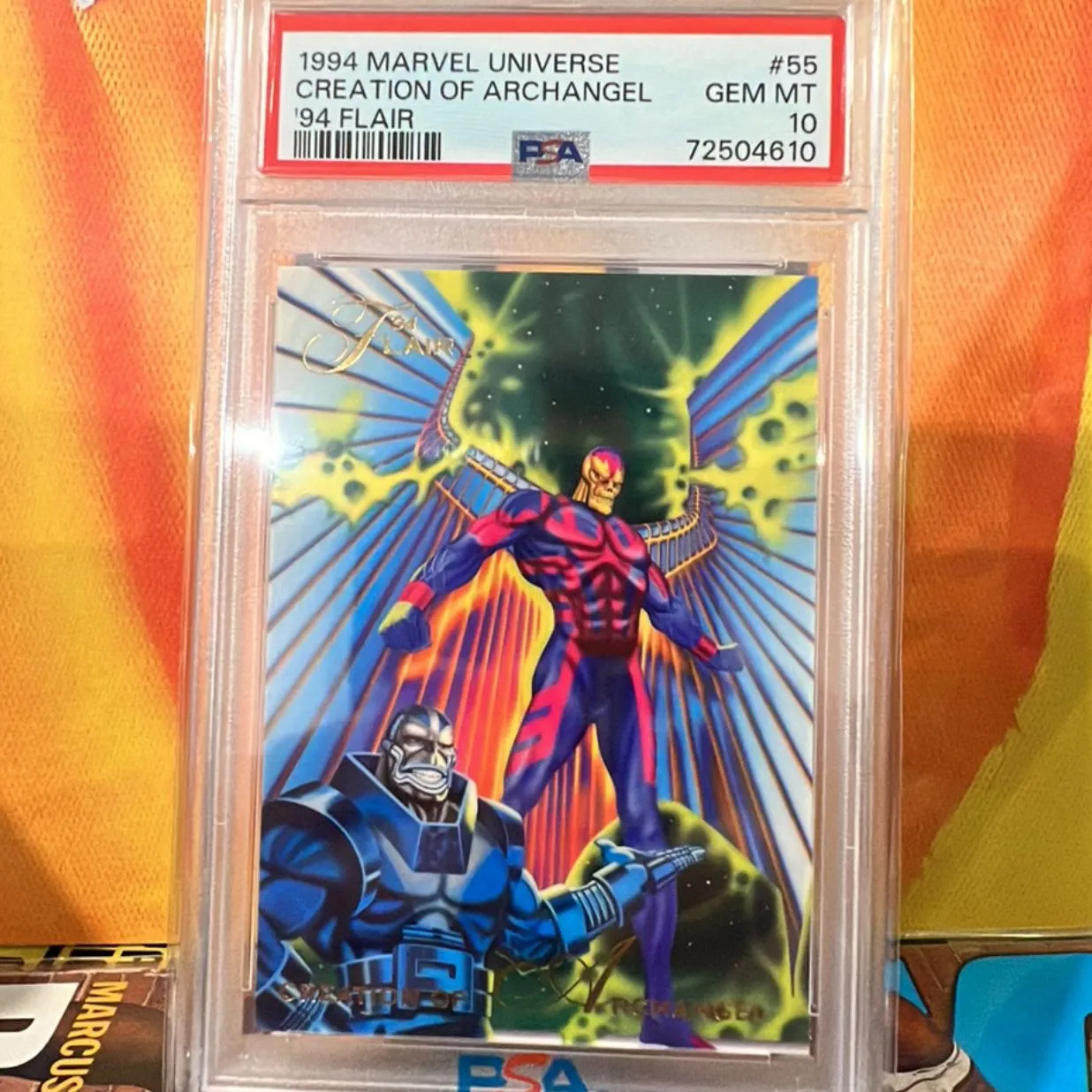 Product image for 1994 Marvel Universe '94 Flair Creation Of Archangel '94 Flair PSA GEM MT 10