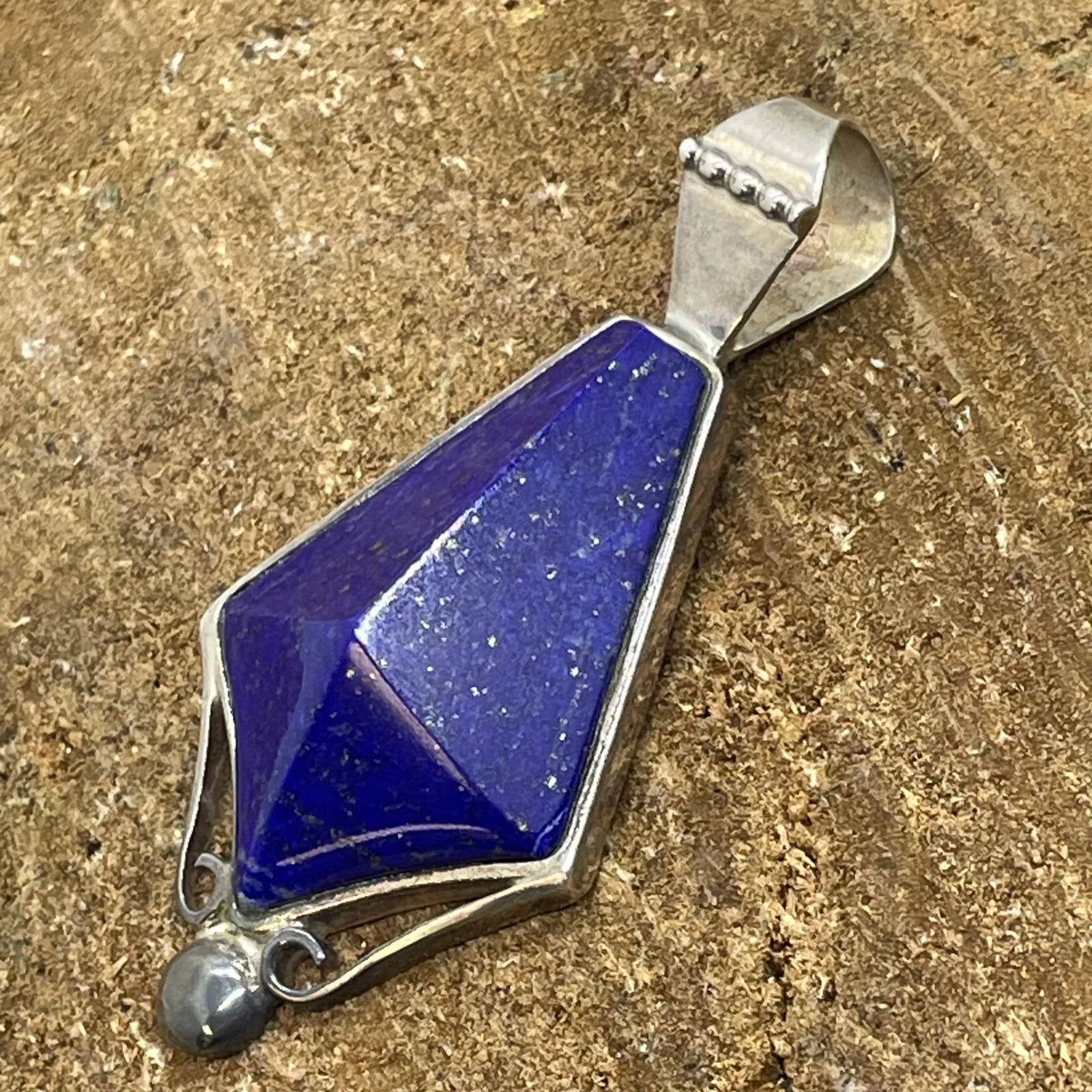 Product image for Sterling Silver & Lapis Lazuli Charm