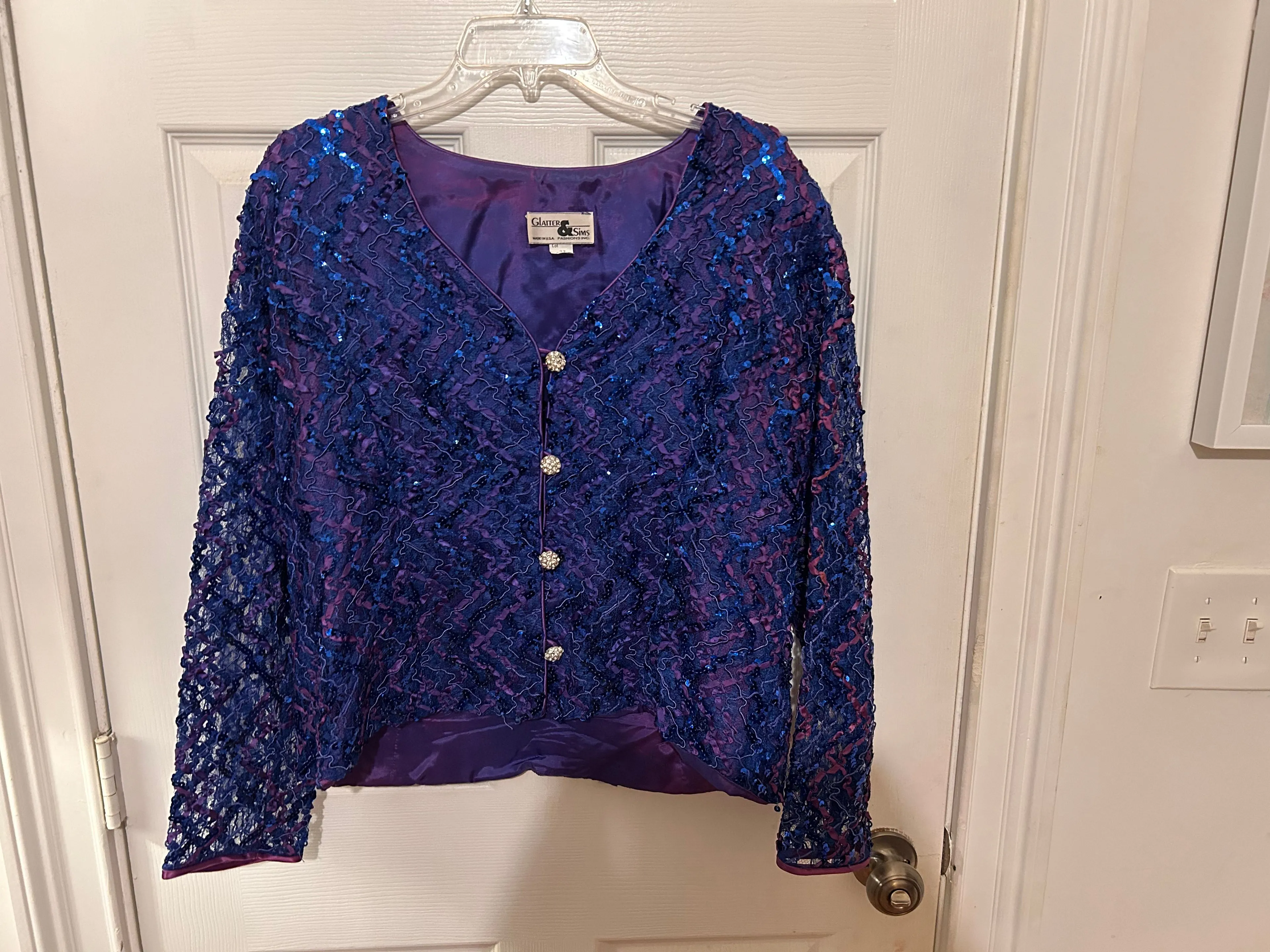 Product image for Fabulous Vintage Sparkly Top with Flowy Purple Skirt