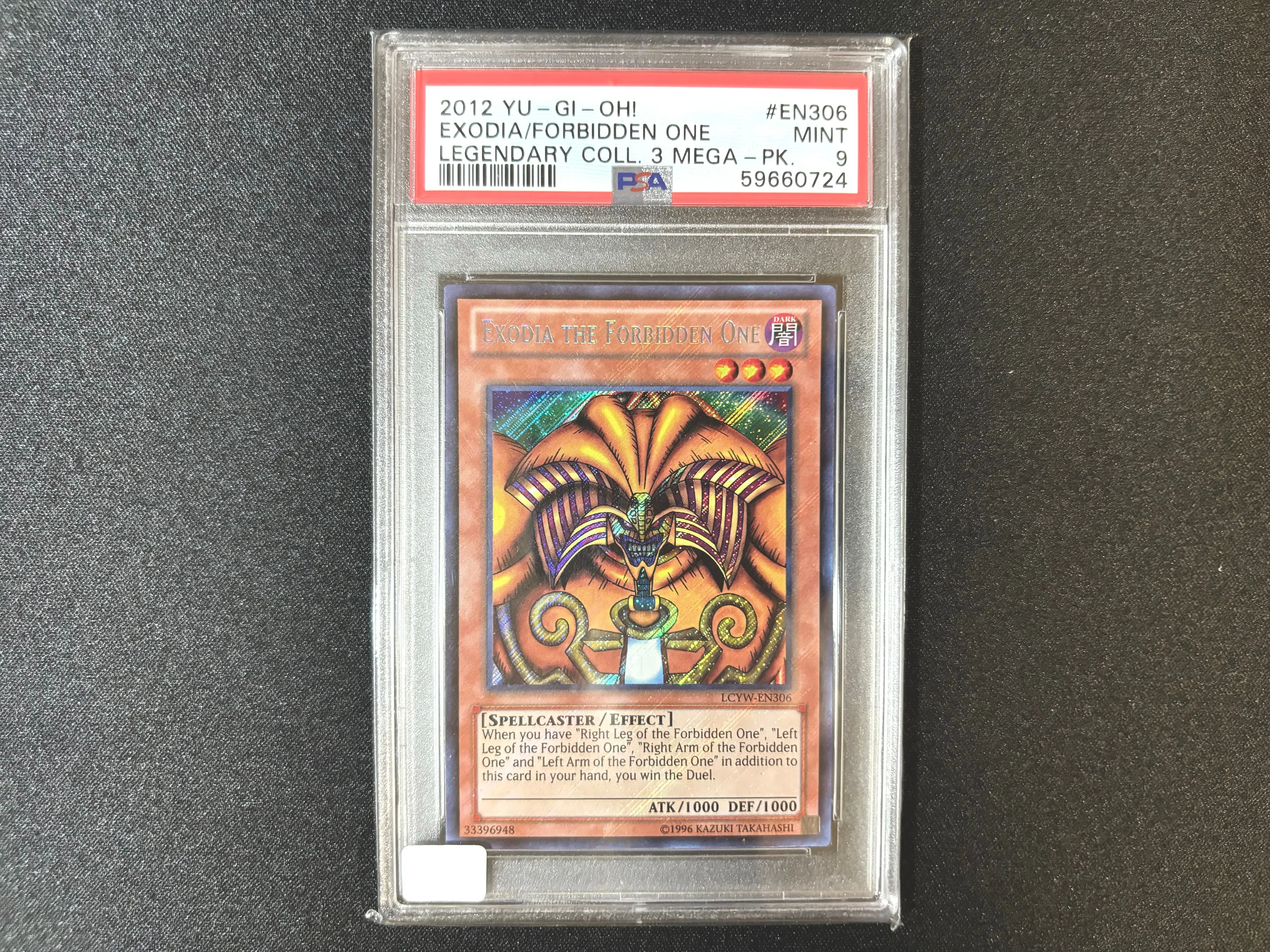 Product image for PSA 9 Exodia The Forbidden One LCYW Unlimited (1st Print)