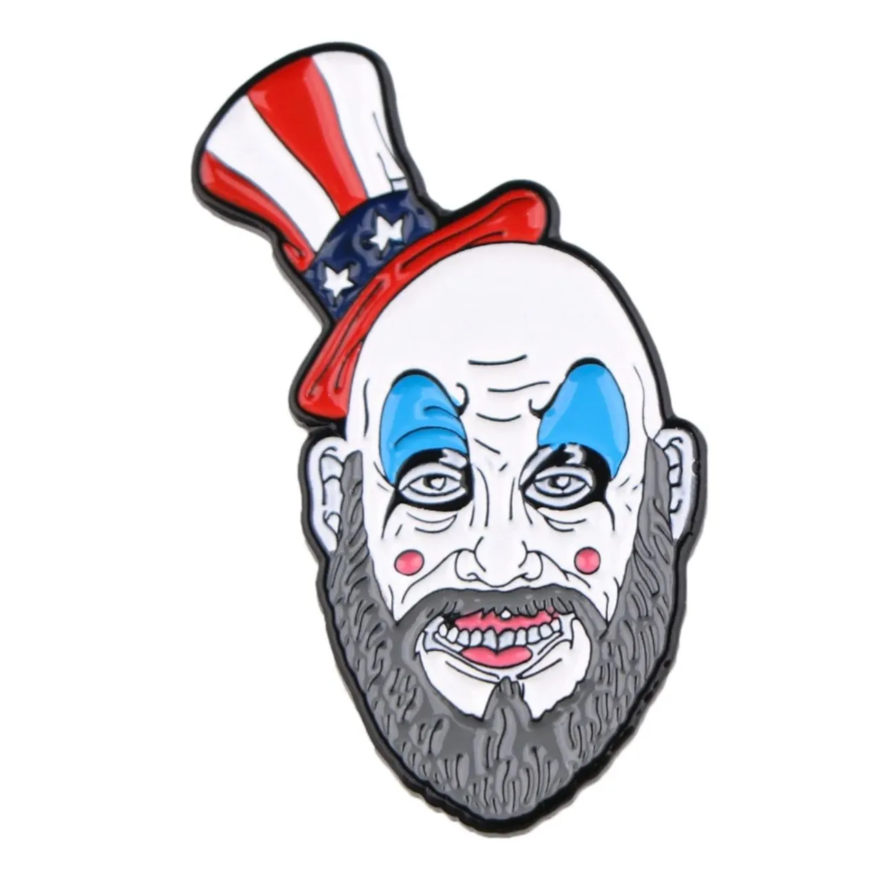 Product image for Captain Spaulding House 1000 Corpses Horror Clown Enamel Pin Badge NEW