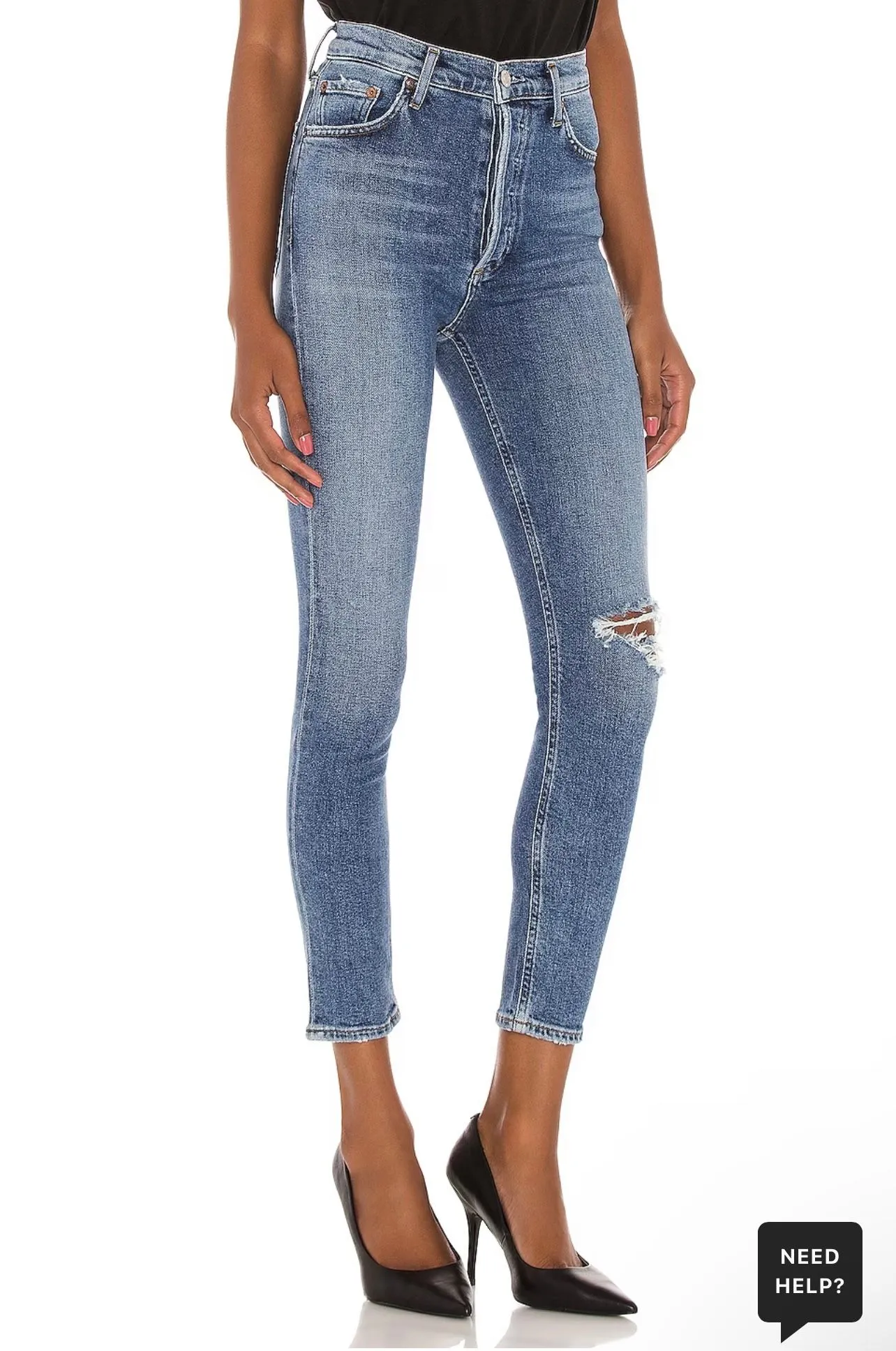 Product image for AGOLDE / Nico High Rise Slim in Shoreline / Size 27