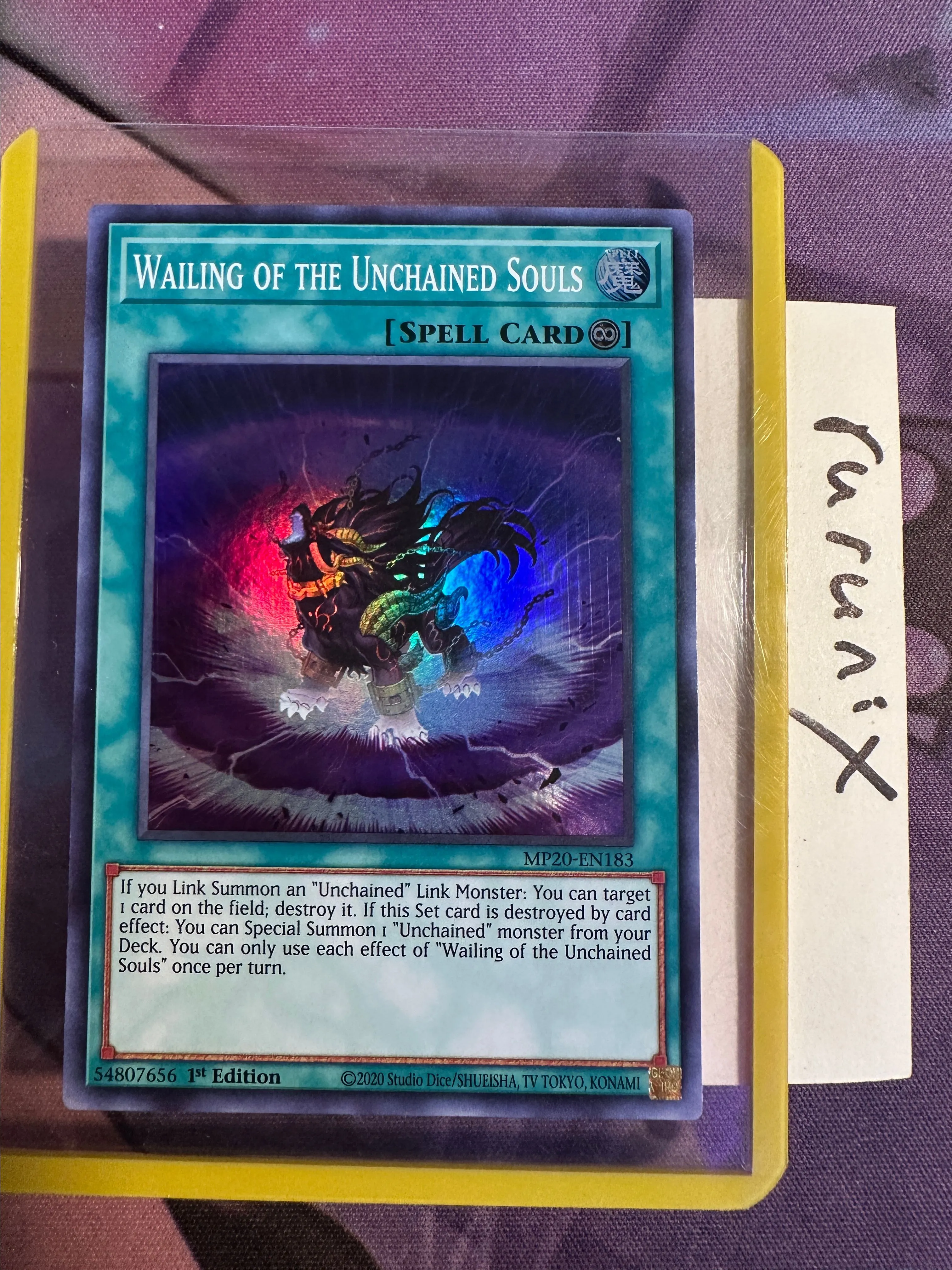 Yugioh Wailing of the Unchained Souls MP20-EN183 Super Rare 2020 Tin of  Lost Memories (MP20)  Whatnot: Shop, Sell, Connect