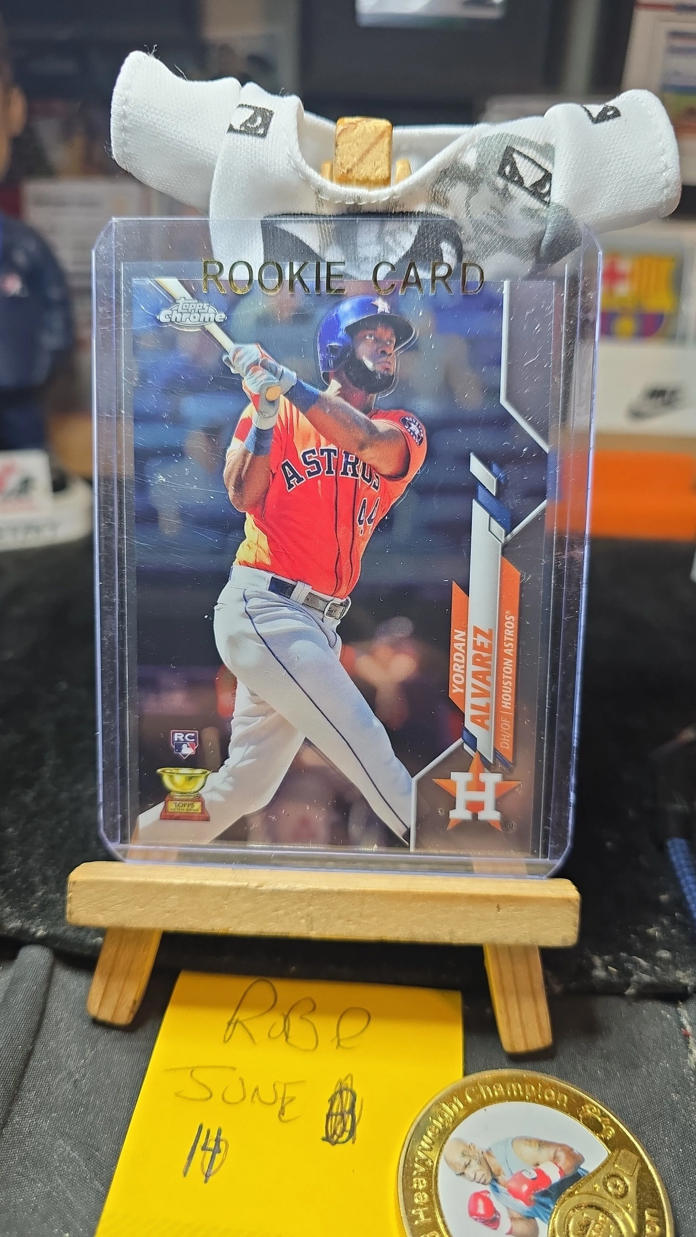 Product image for 2020 topps chrome YORDAN ALVAREZ RC all-star rookie gold cup 