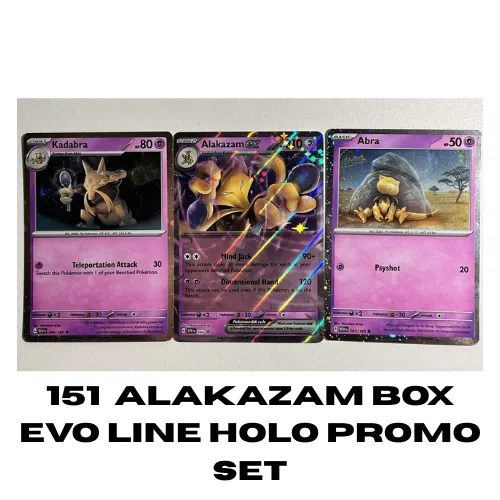 Product image for 1a ) 151 Alakazam Box Promo Evo Line Set