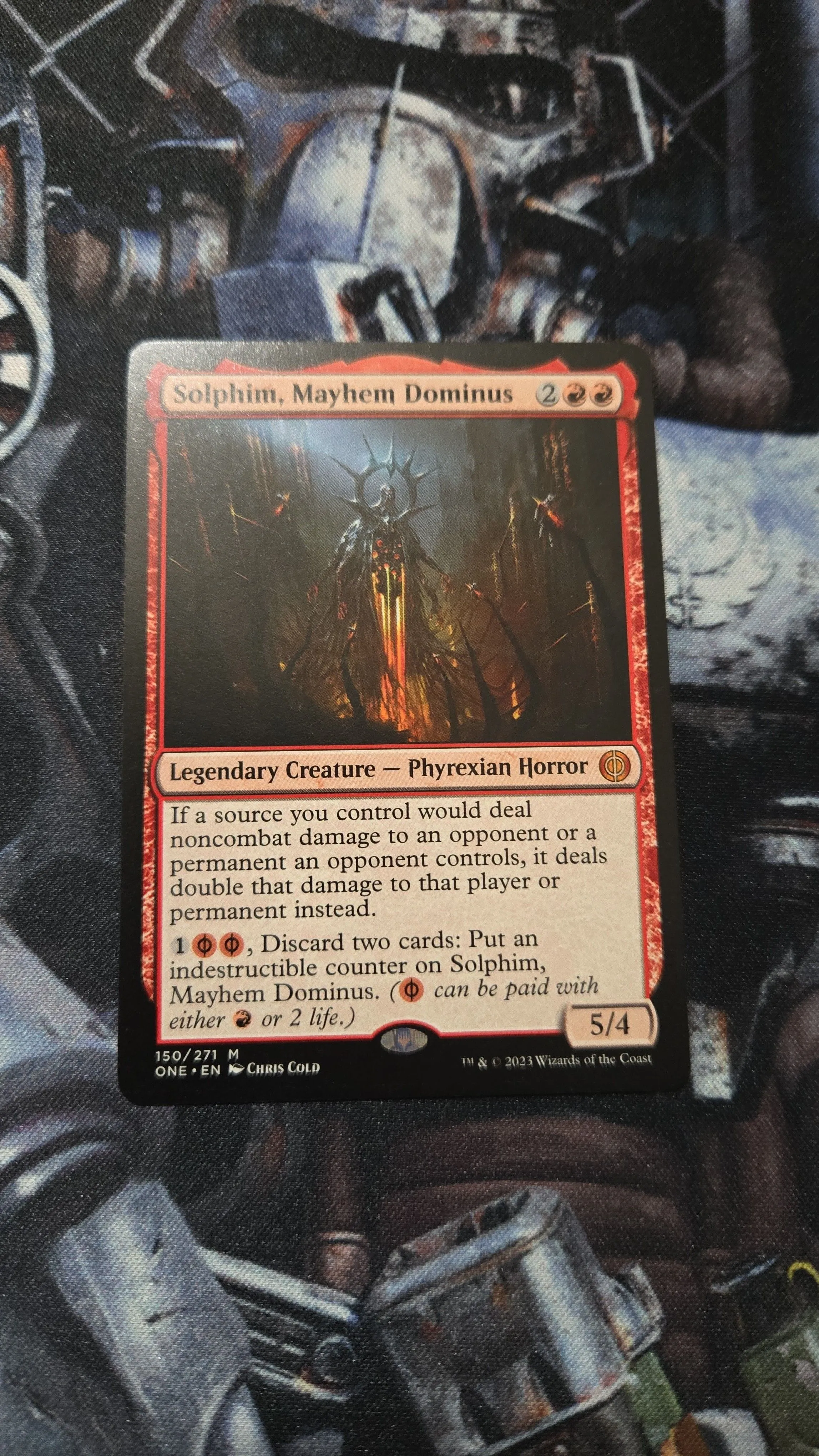 Product image for Solphim, Mayhem Dominus (#150) Phyrexia: All Will Be One