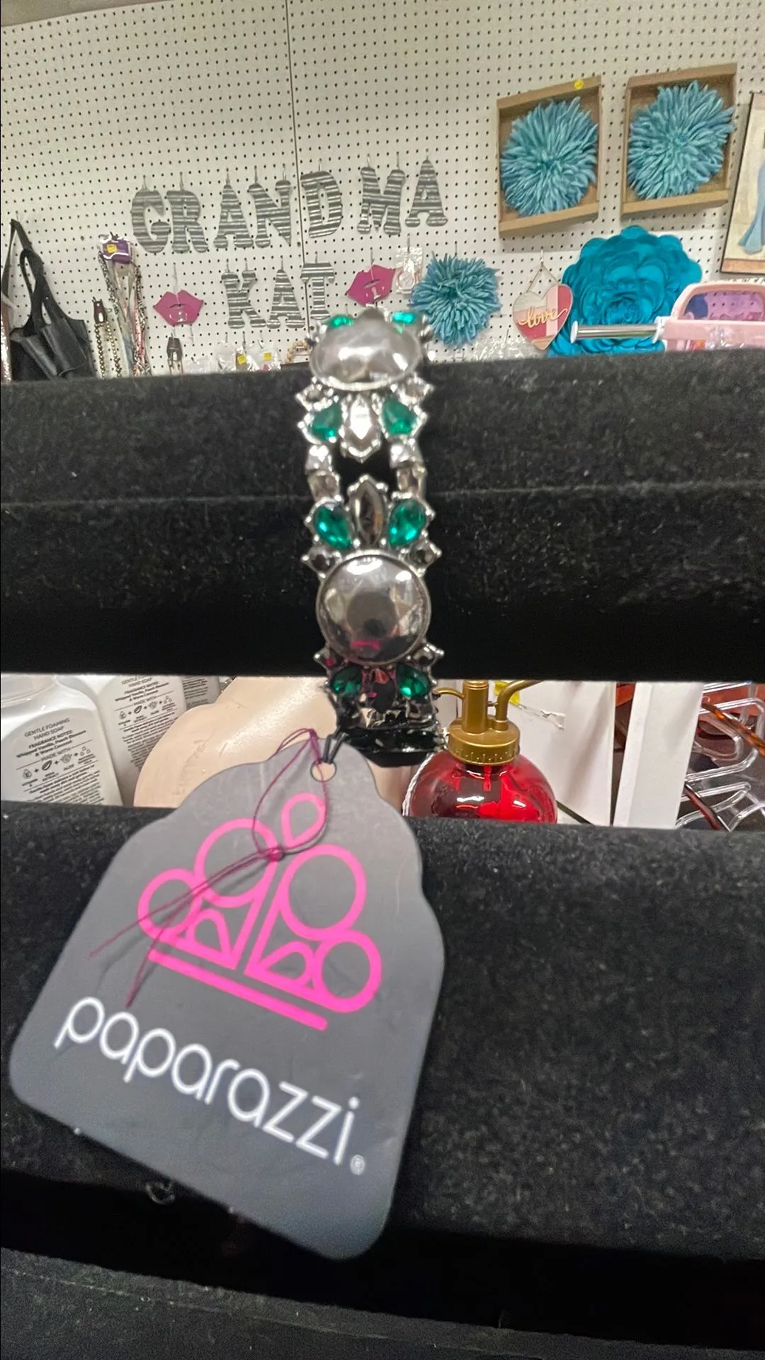 Product image for Paparazzi Bracelet  silver/ greenish blue beads