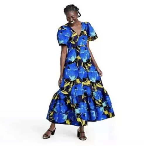 Product image for Floral Puff Sleeve Dress Christopher John Rogers Target Womens SZ 0