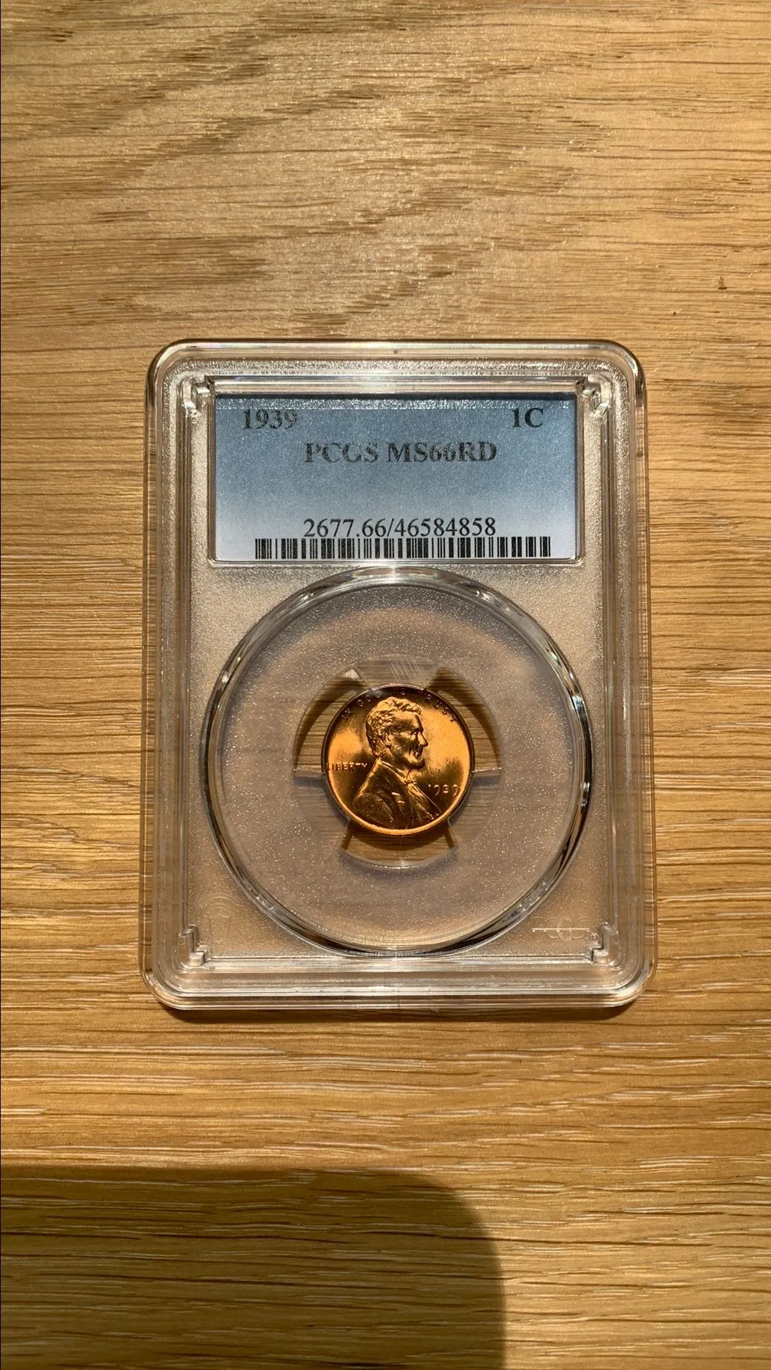 Product image for 1939 1C, RD MS66RD PCGS - One Cent / Penny
