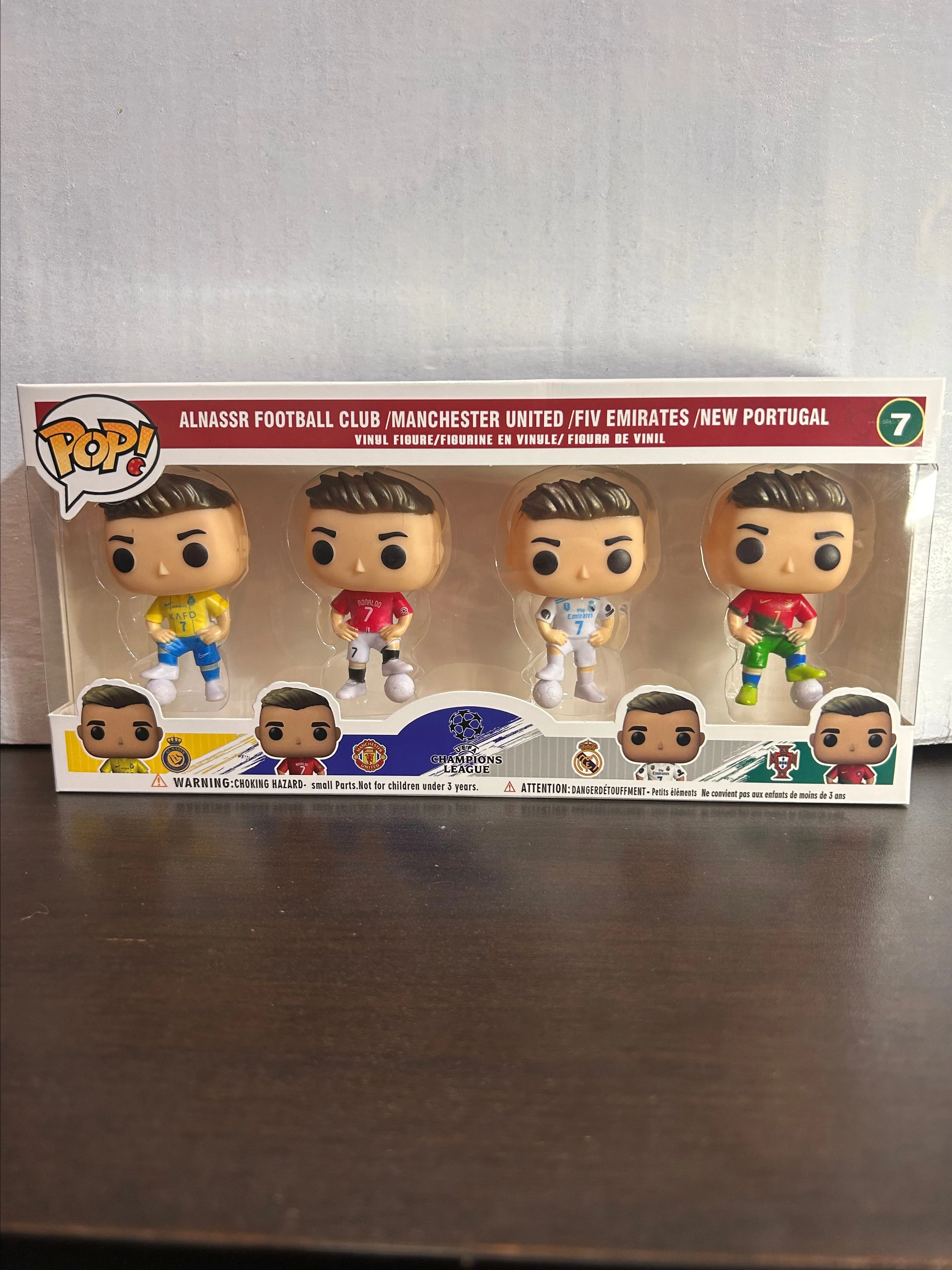 Product image for Cristiano Ronaldo Mini Custom 4 Pack Vinyl Pops Box 7