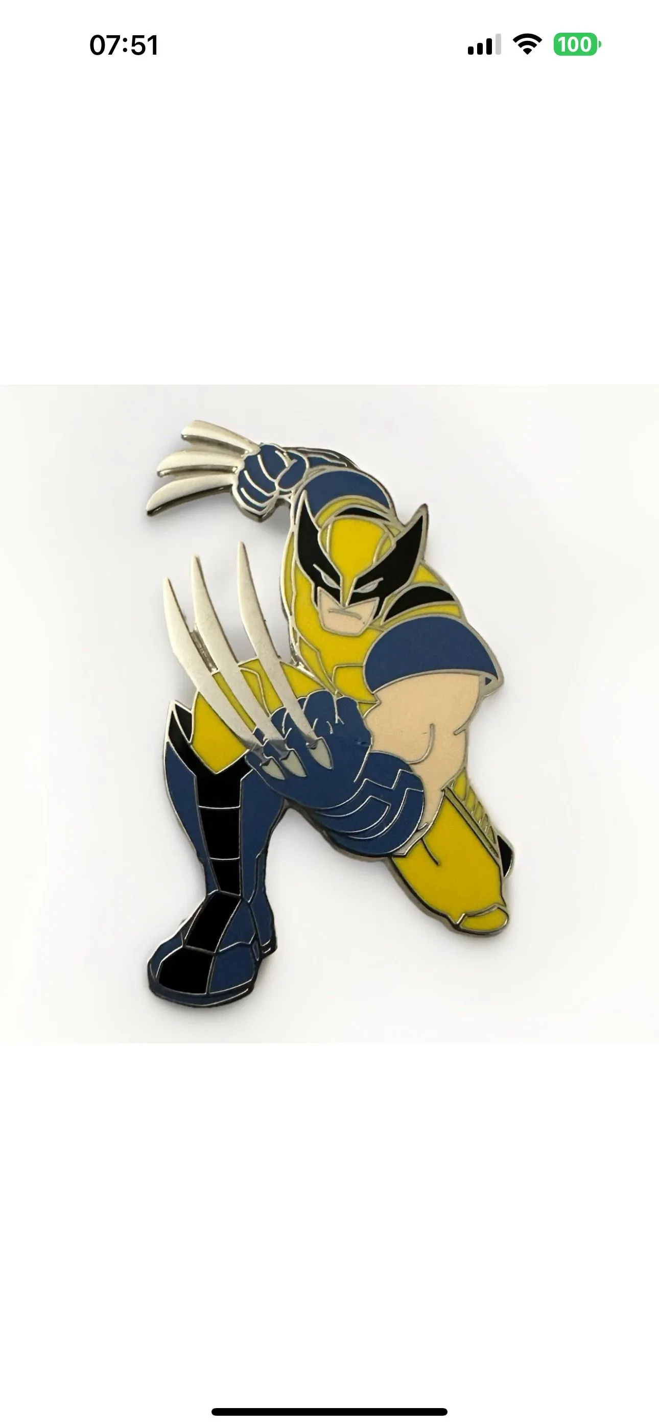 Product image for Disney Pin Wolverine Deadpool X Men Marvel 2024 Crouching Claws 167566