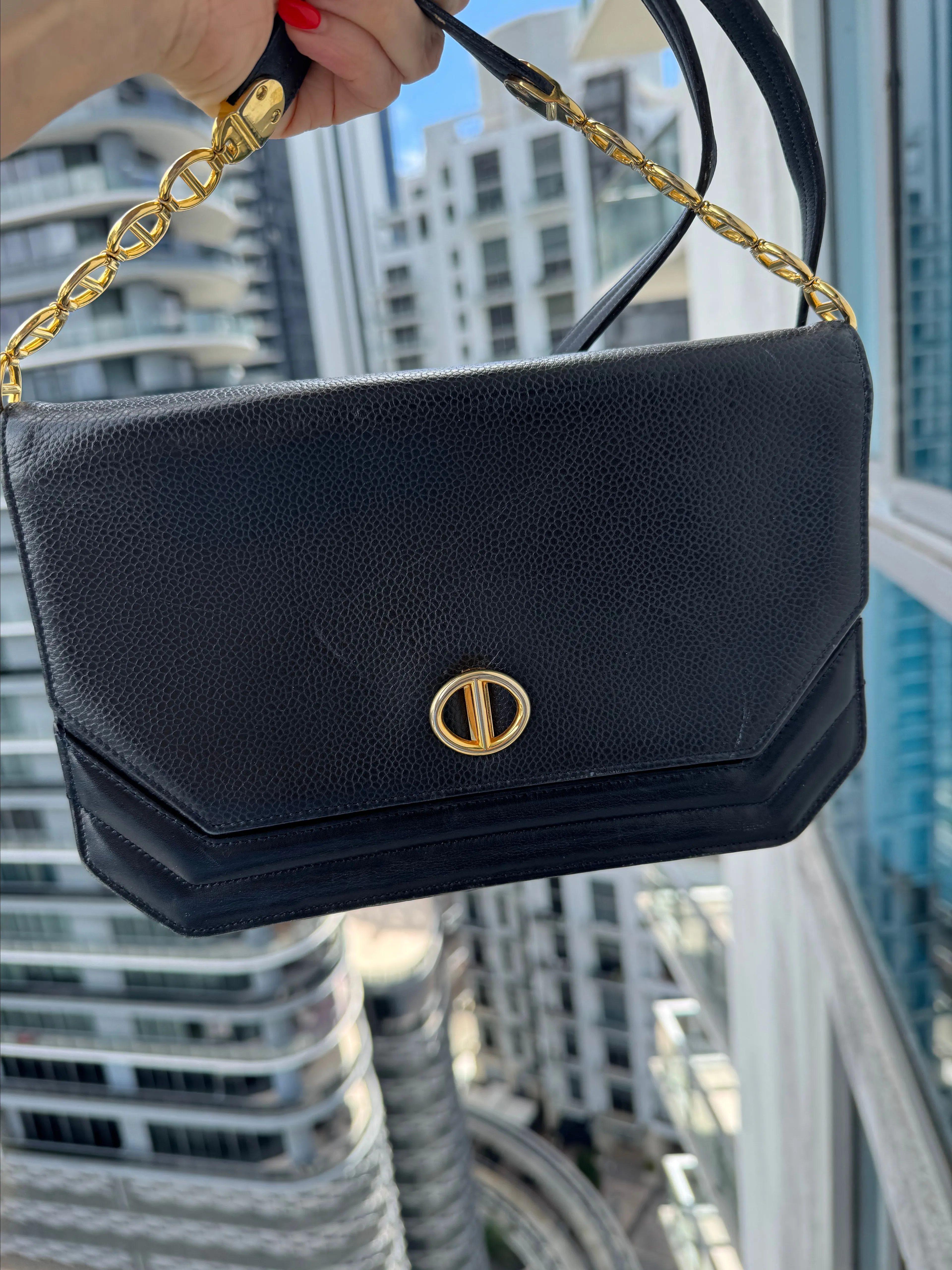 Product image for 36. Christian Dior Leather Chain Crossbody Bag