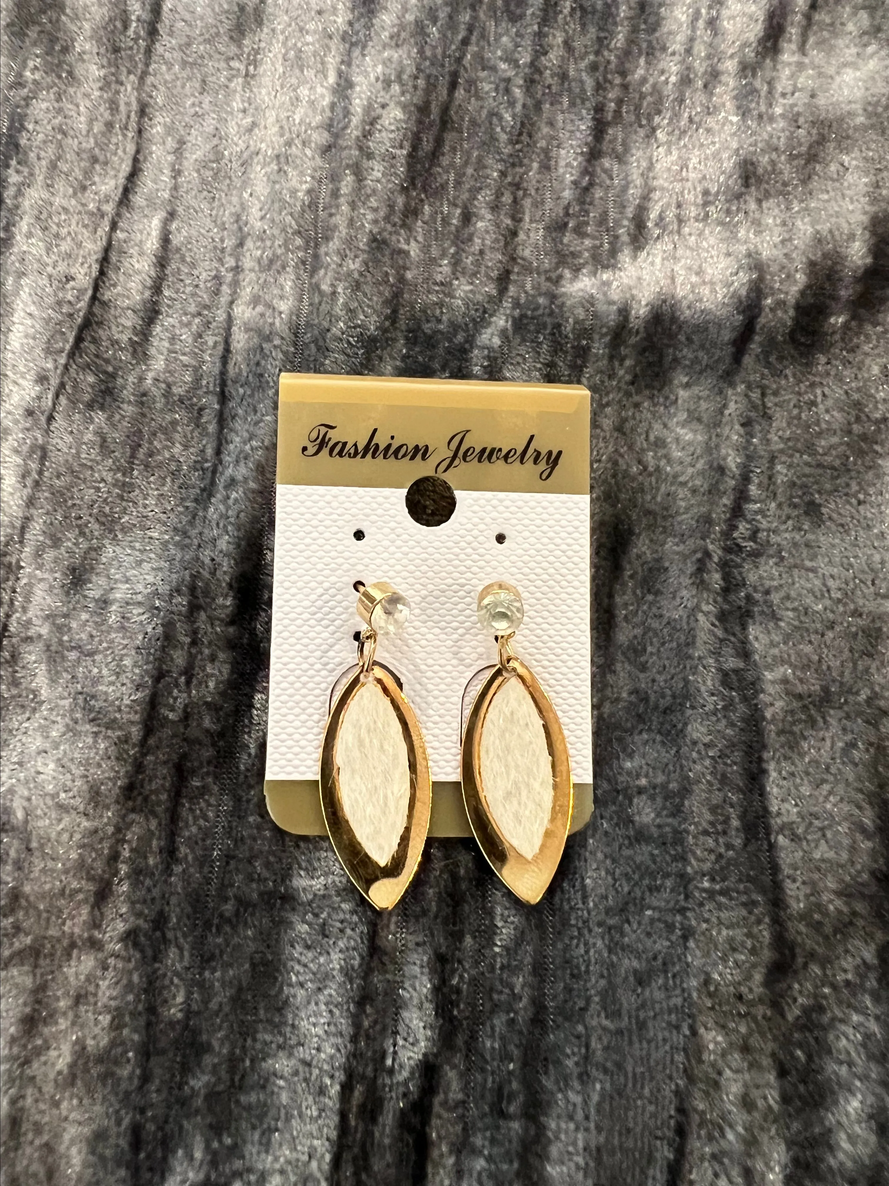 Product image for Gold and Silver Leaf Drop Earrings