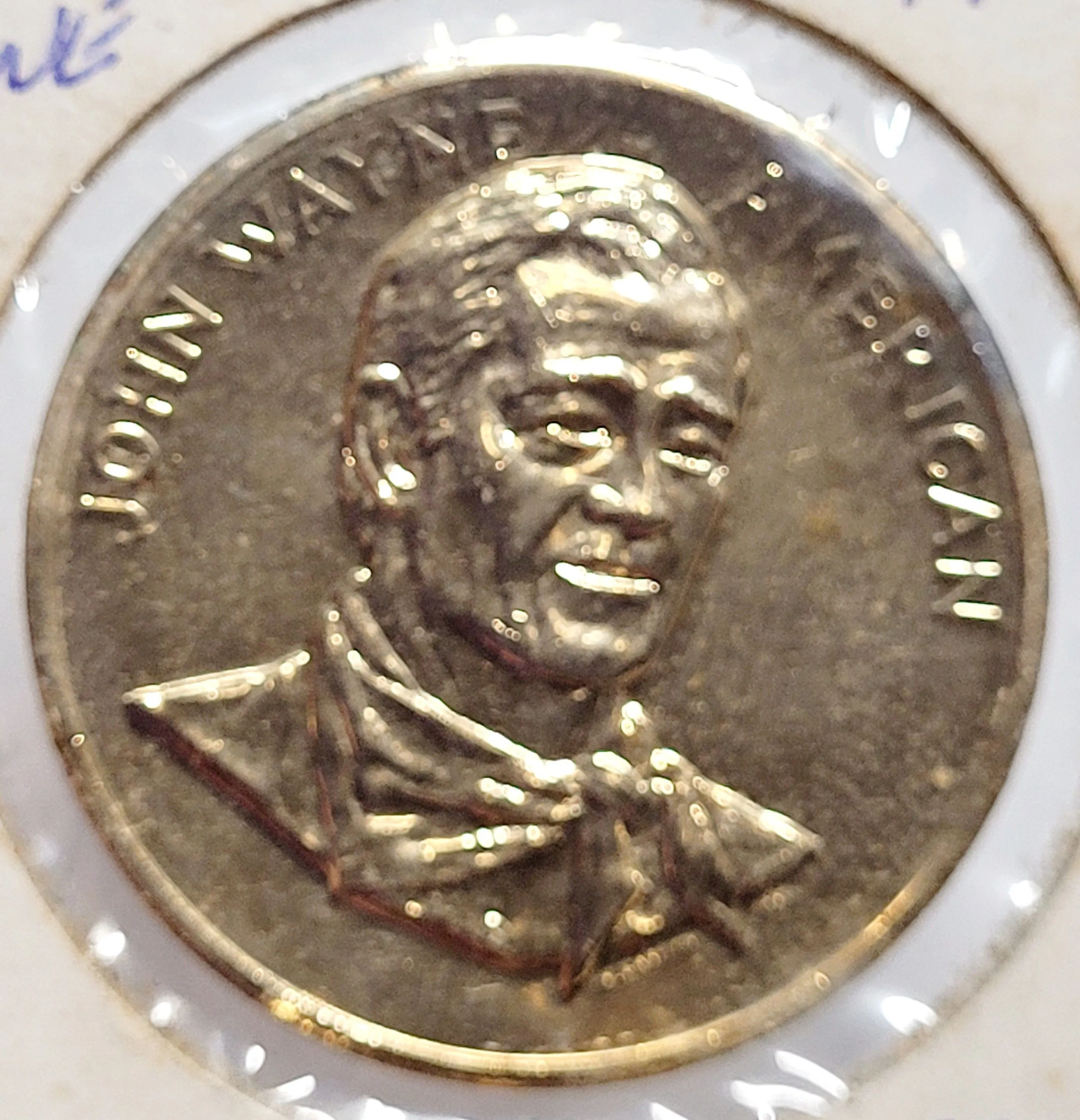 Product image for 1979 John Wayne American Actor U.S. Bronze Coin Medallion NM Marked Coin Cover. United States Mint c