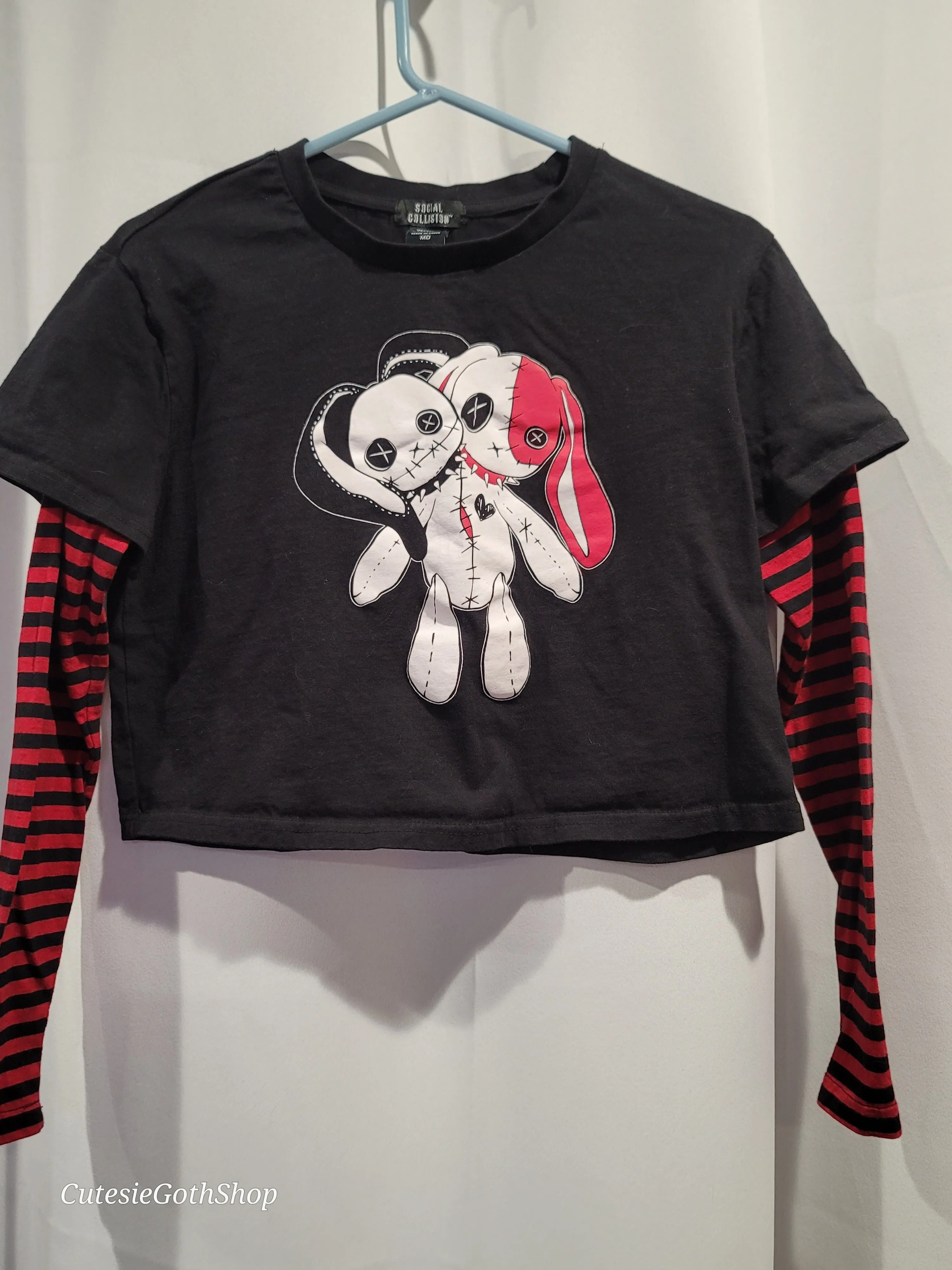 Product image for Social Collision Bunny Crop Shirt