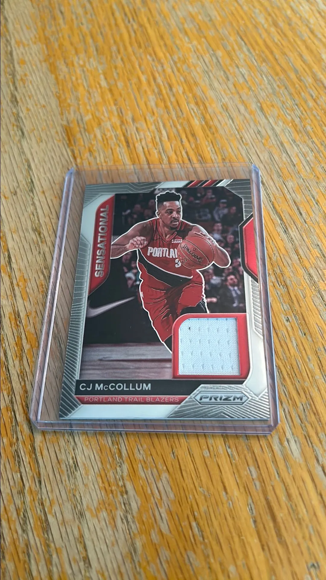 Product image for CJ McCollum Panini Prizm Jersey Card Game-Worn