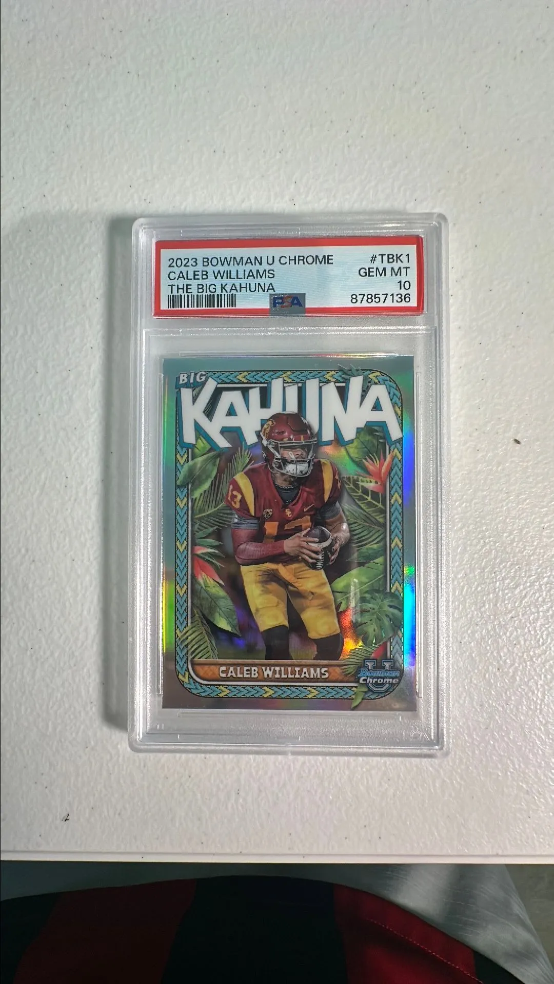 Product image for 2023 Bowman U Chrome Caleb Williams The Big Kahuna PSA 10