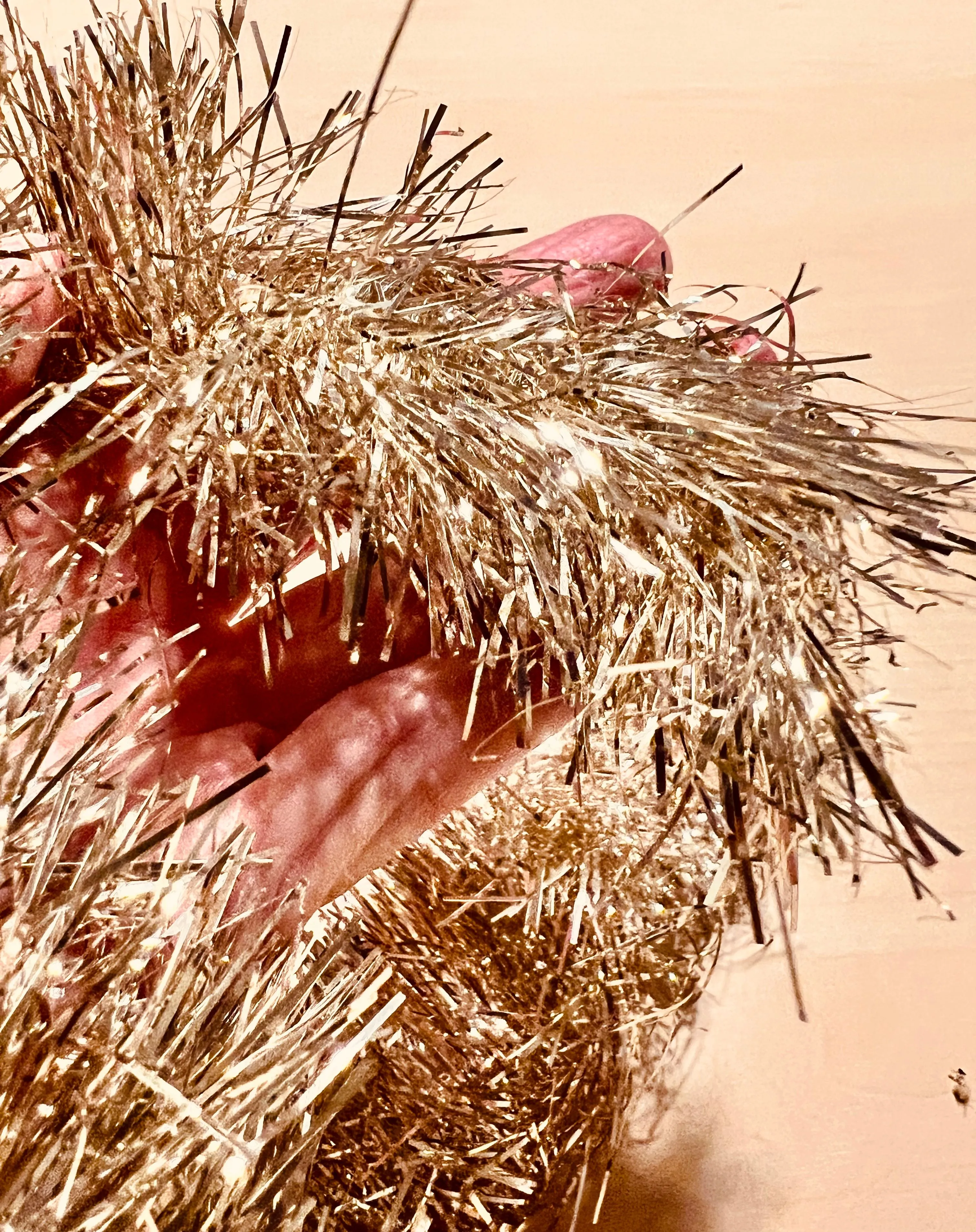 Product image for Vintage Christmas tinsel garland. 1 yard. #3