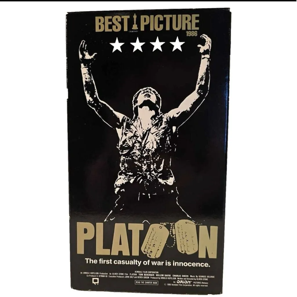Product image for Orion Pictures Platoon VHS Tape