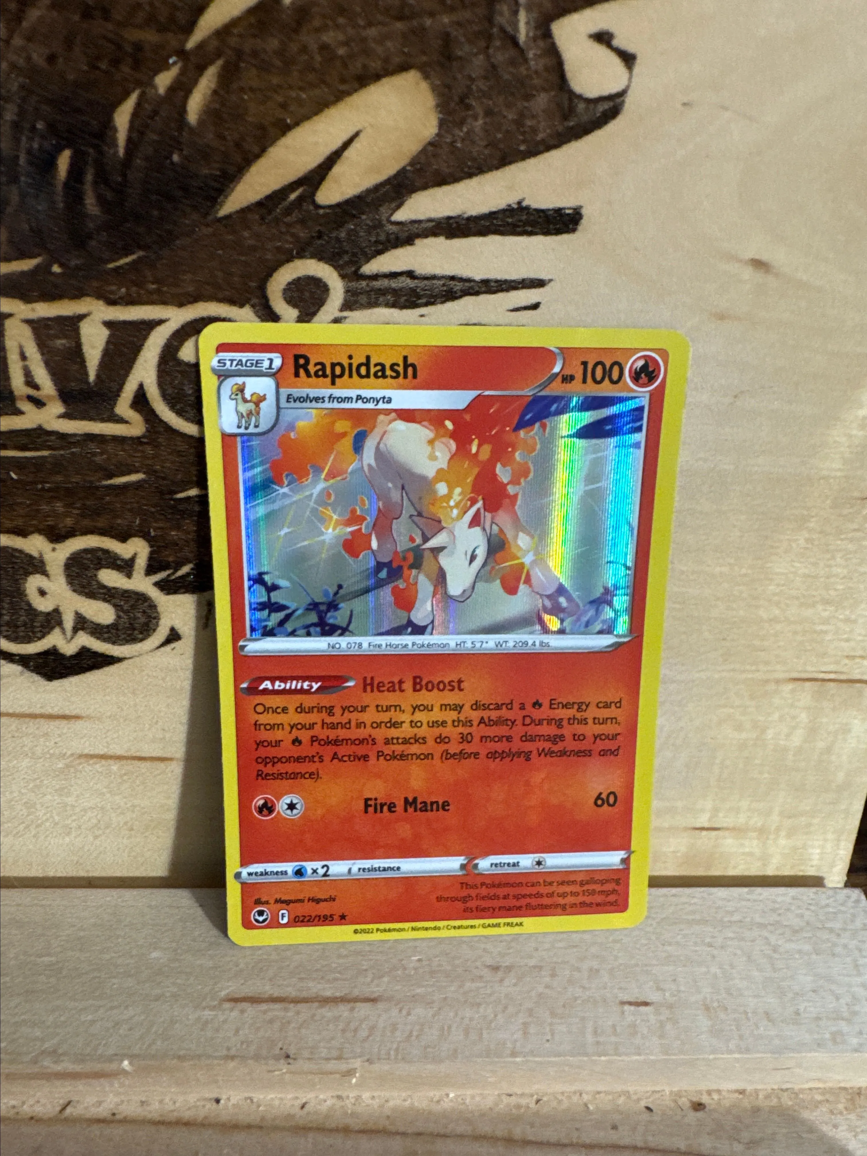 Product image for Rapidash [Holo] #22 Pokemon Silver Tempest  